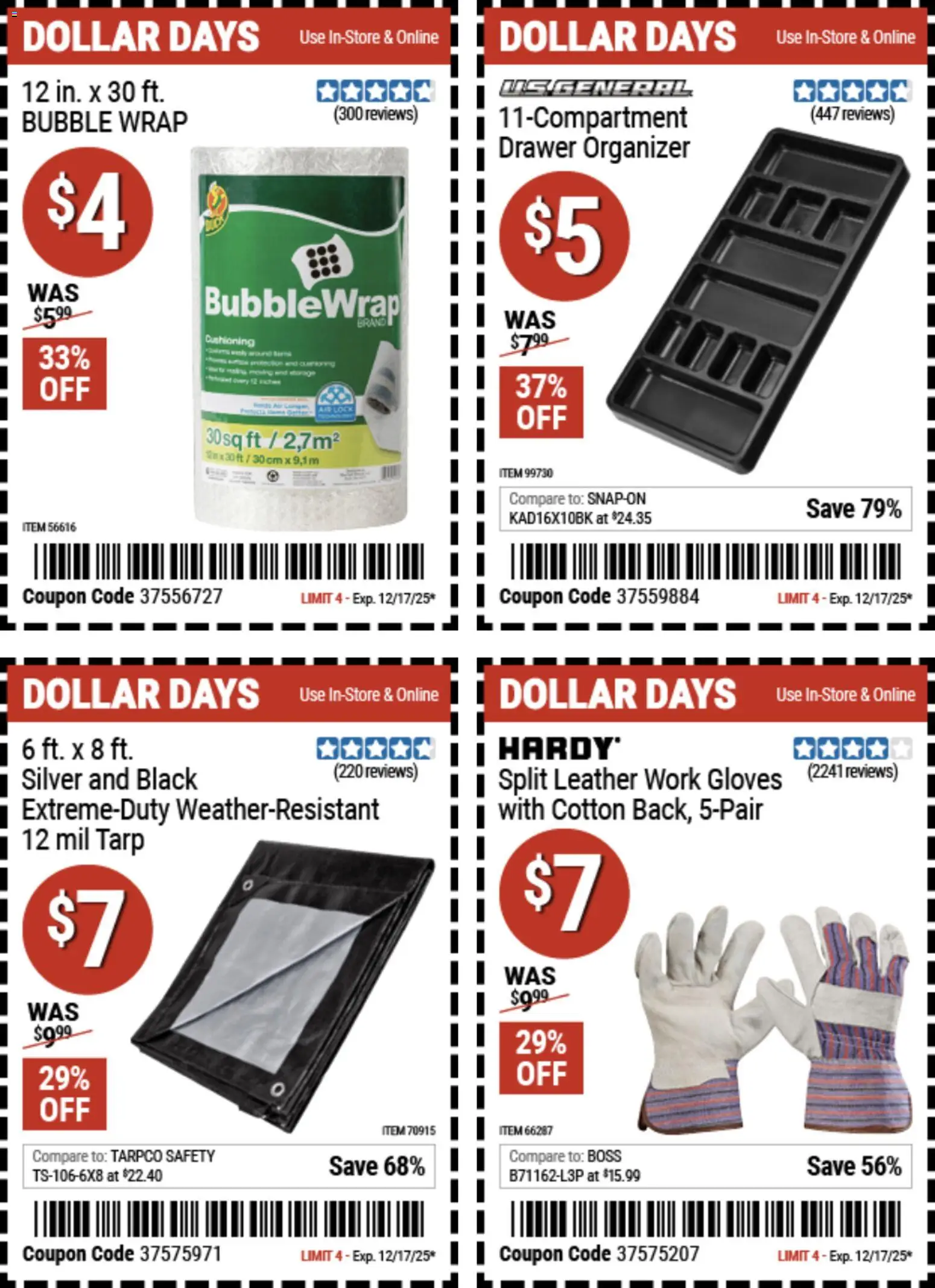 Harbor Freight Dollar Days - valid from 04.12.2025 | Page: 6 | Products: Gloves