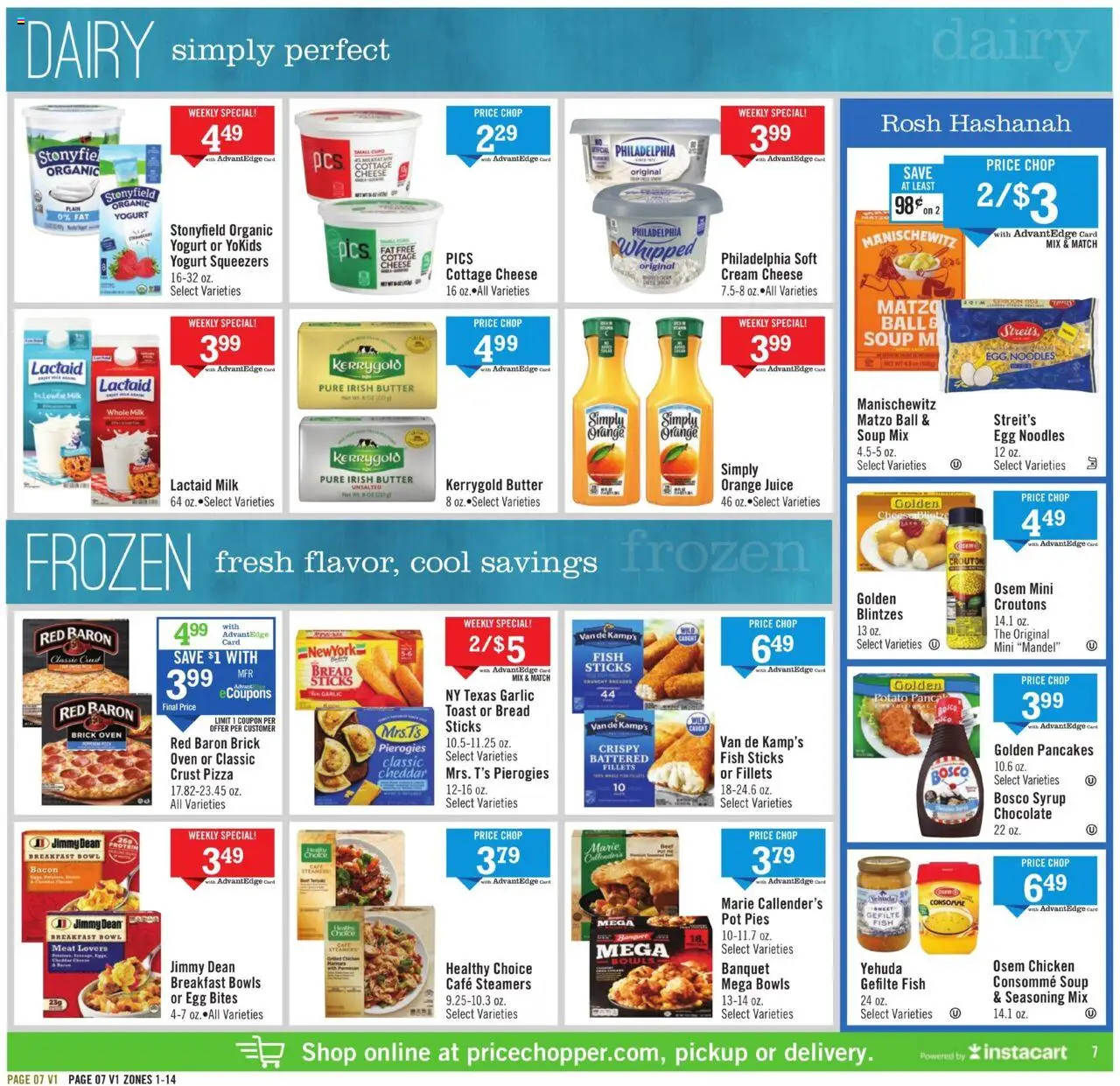 Price Chopper Weekly Ad - valid from 07.09.2025 | Page: 7 | Products: Chocolate, Juice, Noodles, Cottage cheese