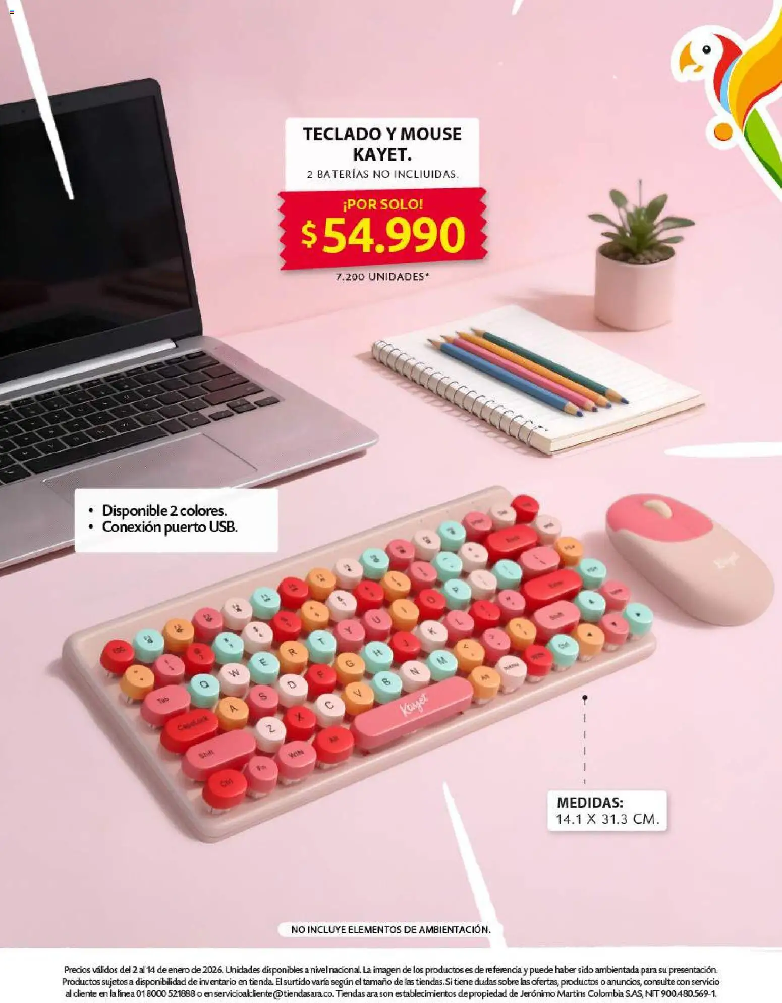 Ara revista - valida desde el 02.01.2026 | Página: 31 | Productos: Teclado, Sobre, Mouse