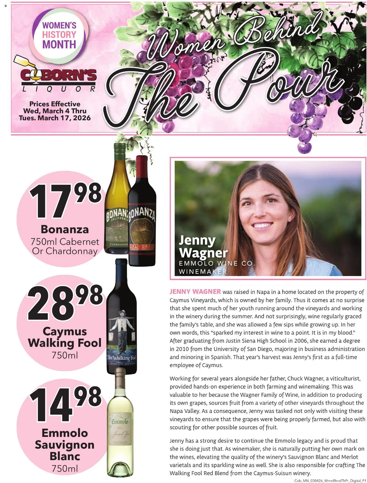Coborn's Women and wine - valid from 04.03.2026 | Page: 1 | Products: Wine, Grapes
