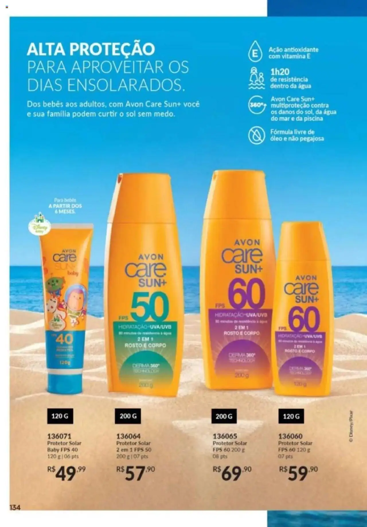 Avon Folheto - válido de 26.09.2025 | Página: 134 | Produtos: Protetor solar, Óleo, Piscina