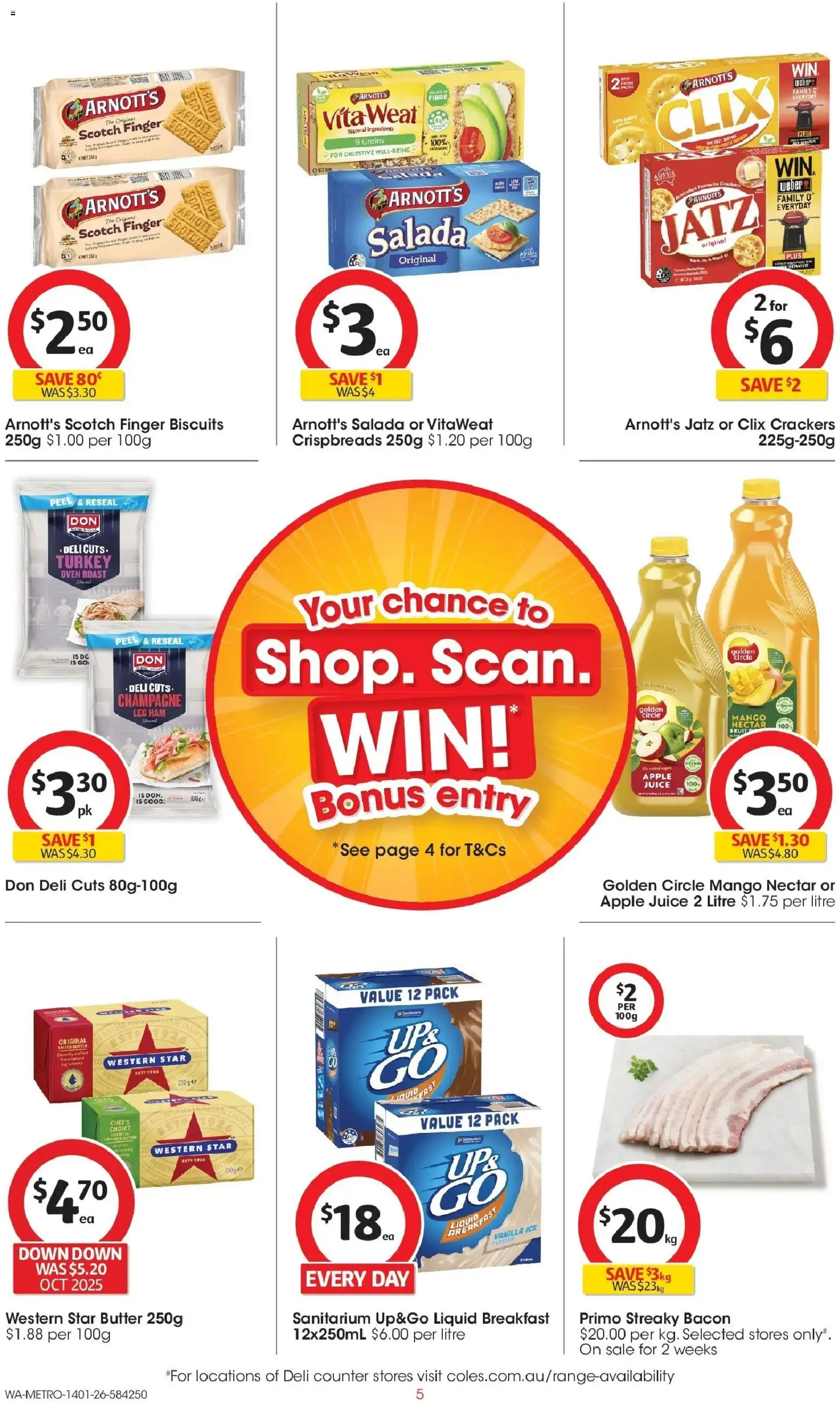 Coles catalogue - valid from 14.01.2026 | Page: 5 | Products: Juice, Peel, Scotch, Turkey