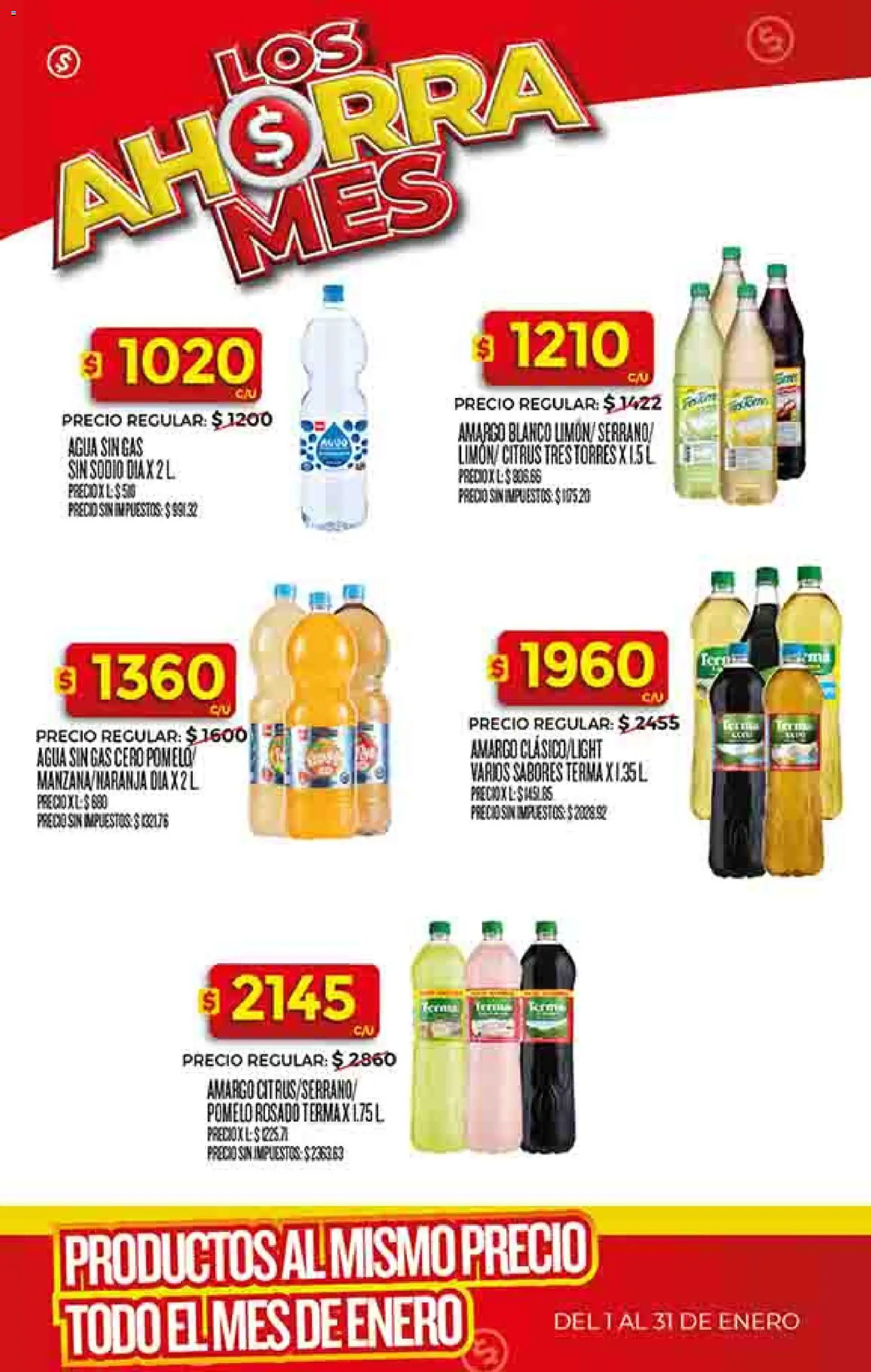 Supermercado DIA Ofertas │ válido desde el 21.01.2026 | Página: 33 | Productos: Agua, Pomelo