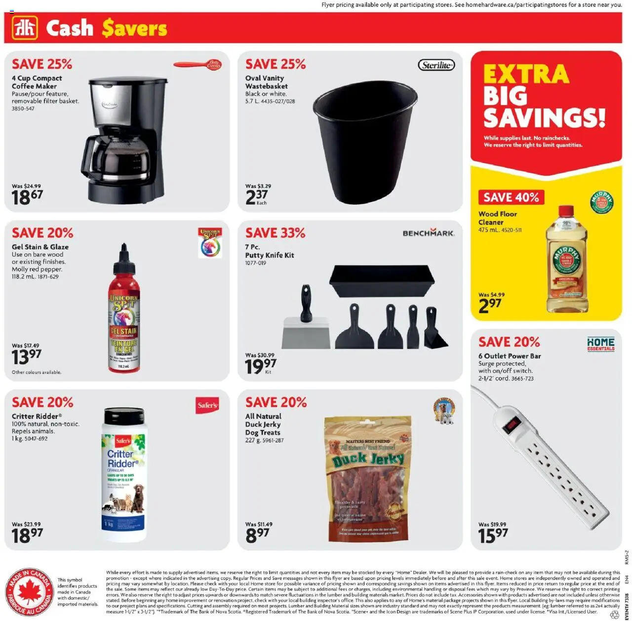 Home Hardware flyer valid from 18.09.2025 | Page: 8 | Products: Coffee maker, Coffee
