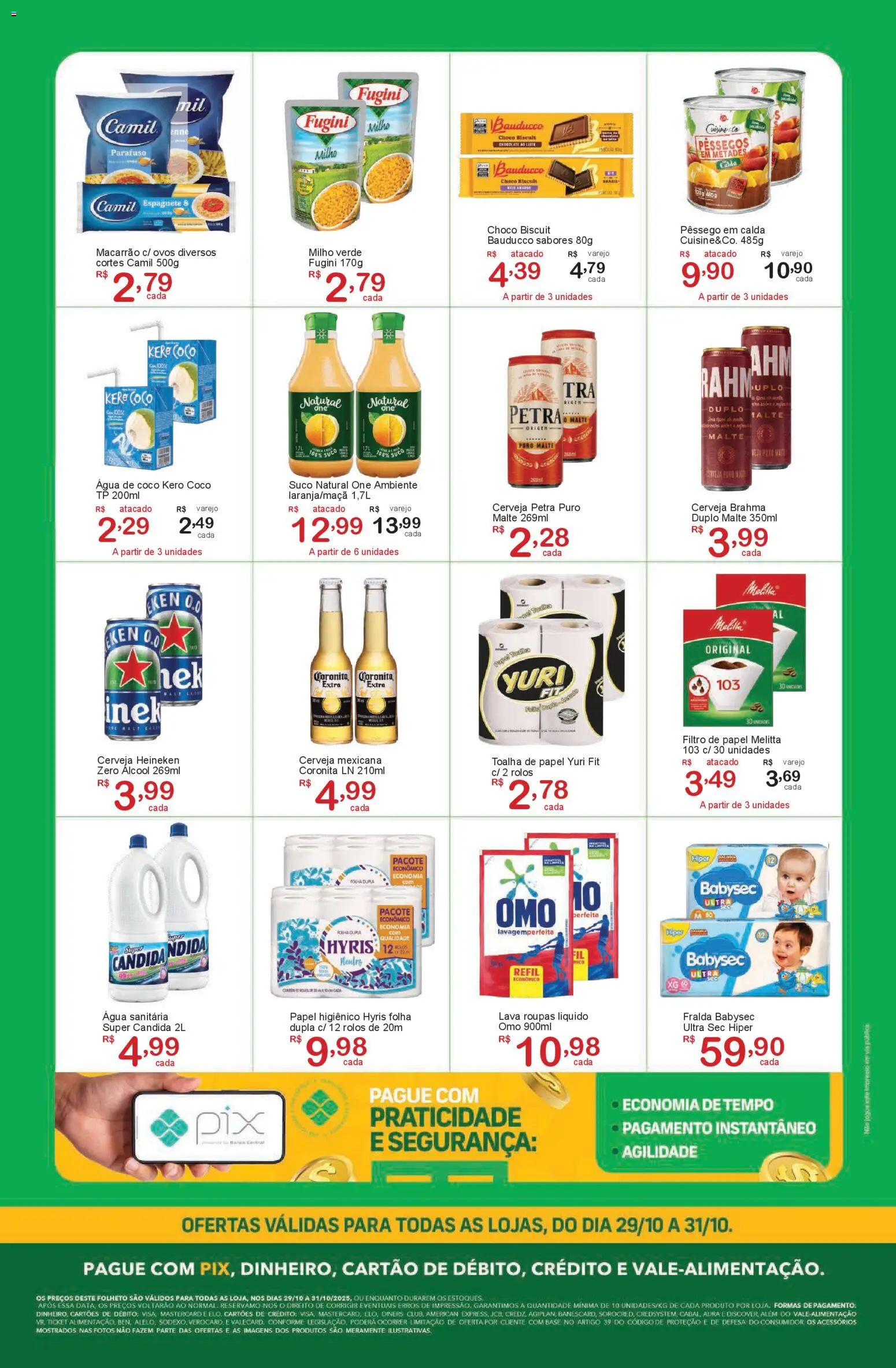 GIGA Atacado Folheto - válido de 29.10.2025 | Página: 2 | Produtos: Pêssego, Suco, Roupas, Água sanitária