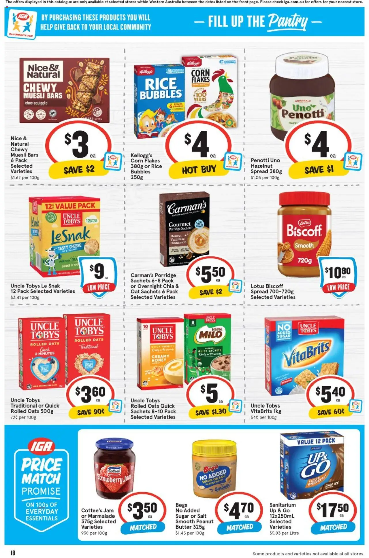 IGA catalogue - valid from 13.08.2025 | Page: 18 | Products: Cheese, Oats, Salt, Up & go