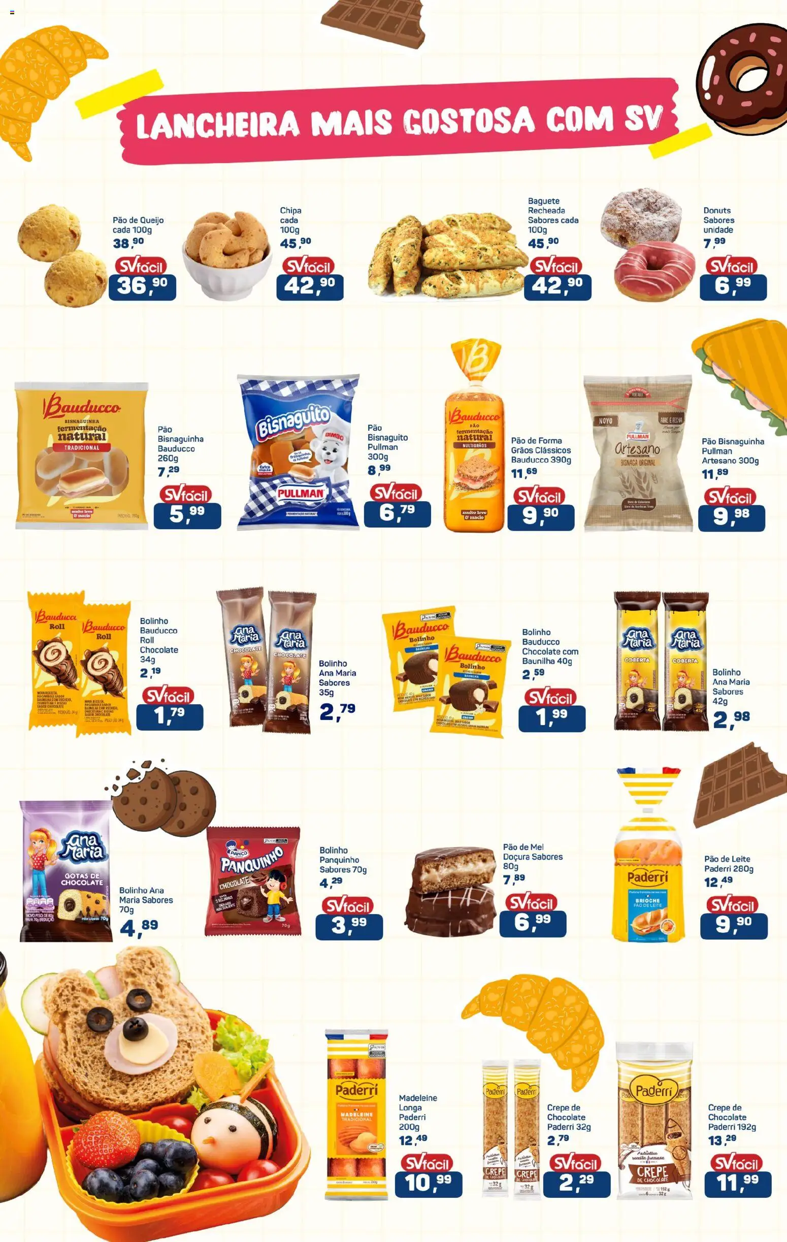 Supermercados São Vicente Folheto - válido de 21.01.2026 | Página: 7 | Produtos: Pão, Chocolate, Pão de forma, Pão de queijo