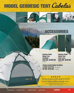 Preview of Cabela's weekly ads valid from 11.08.2025 | Page: 171 | Products: Tent