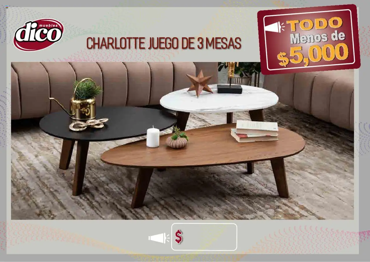 Nuevas ofertas de Muebles Dico válidas en toda la República Mexicana desde el 12.02.2025. ¡Encuentra las mejores ofertas en Muebles Dico catálogo Todo Menos! | Página: 44 | Productos: Juego