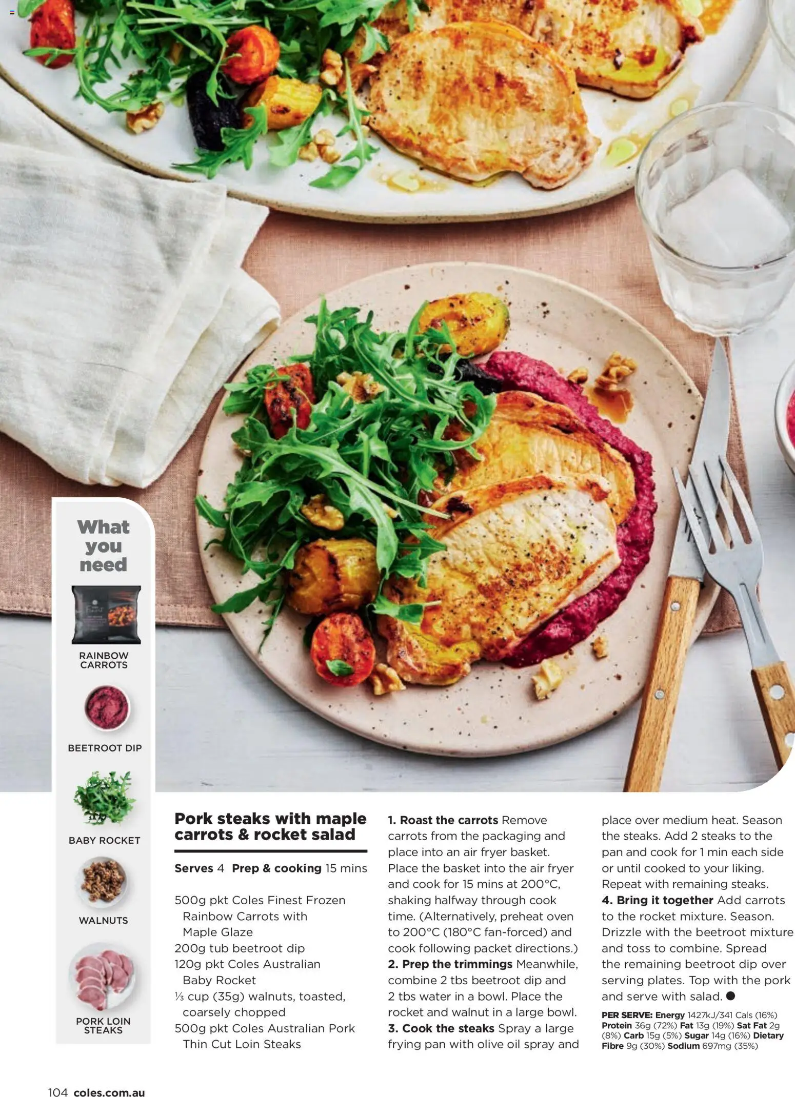 Coles catalogue - valid from 06.11.2025 | Page: 104 | Products: Olive oil, Rocket, Sugar, Oven