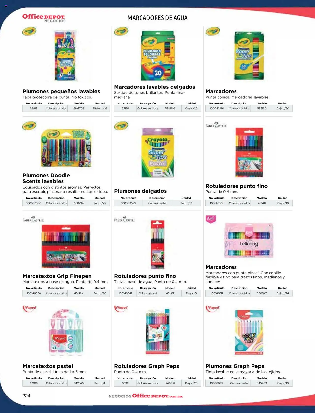 Nuevas ofertas de Office Depot válidas en toda la República Mexicana desde el 09.01.2025. ¡Encuentra las mejores ofertas en Office Depot catálogo 2025! | Página: 226 | Productos: Cepillo, Agua, Pastel, Flexible