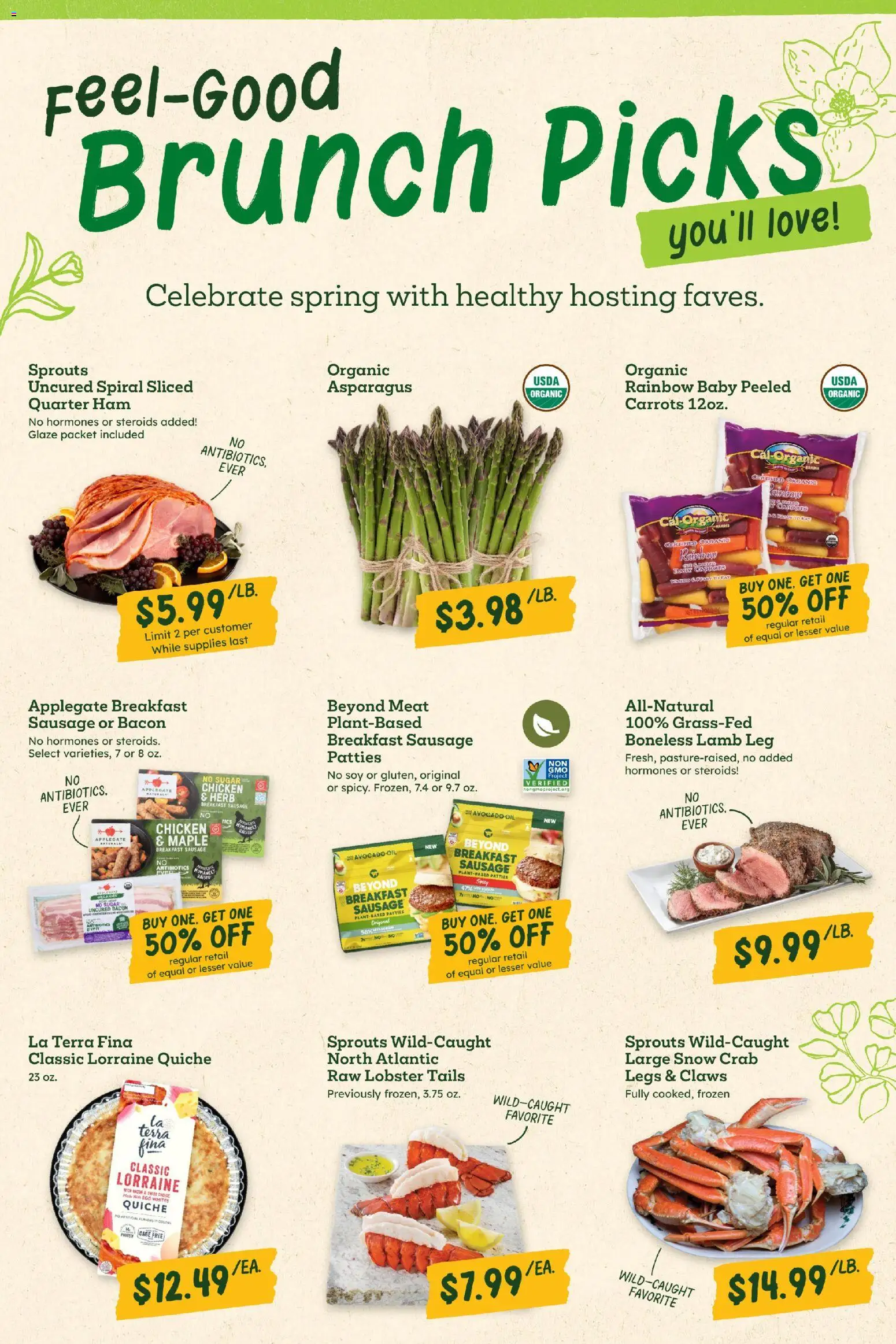 Sprouts Weekly Ad - valid from 01.04.2026 | Page: 6 | Products: Asparagus, Ham, Sugar, Sausage