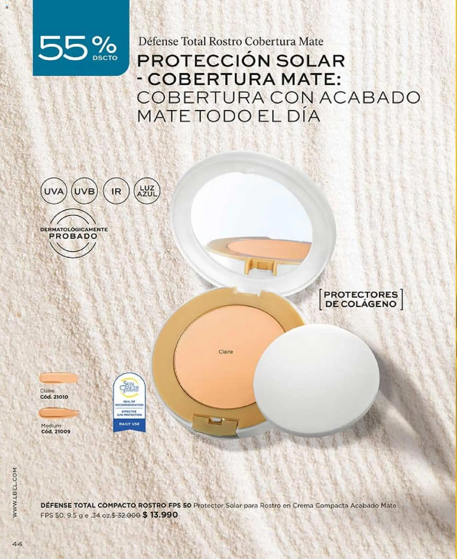 Catálogo L'Bel Campaña2x │ válido desde el 16.01.2026 | Página: 44 | Productos: Uva, Mate, Protector solar, Crema