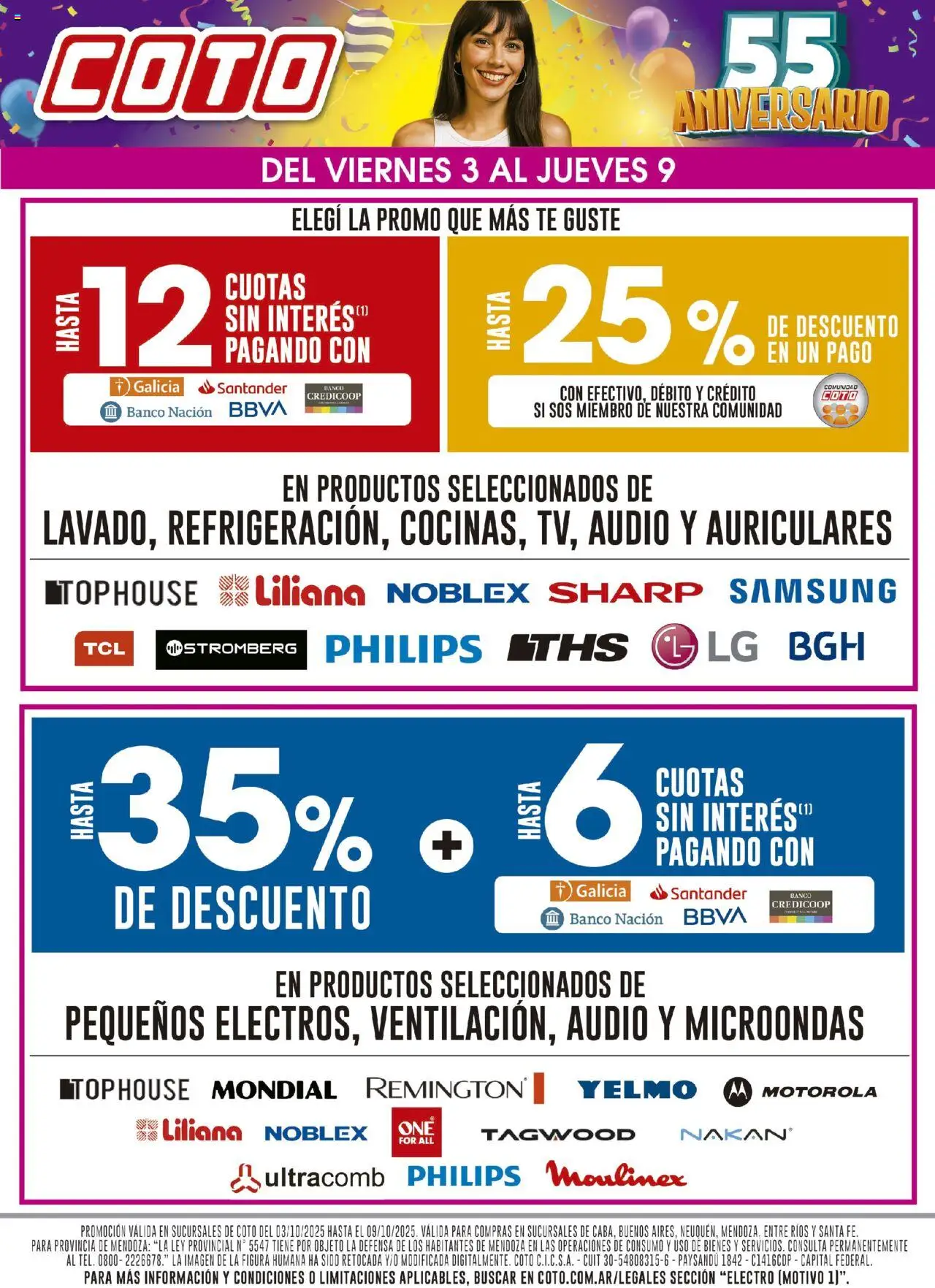 Coto - Electro Motivo │ válido desde el 03.10.2025 | Página: 1 | Productos: Audio, Auriculares, Microondas, Té