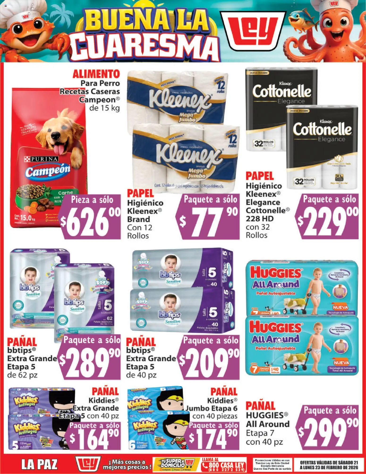 Nuevas ofertas de Casa Ley válidas en toda la República Mexicana desde el 21.02.2026. ¡Encuentra las mejores ofertas en Casa Ley folleto Buena la Cuaresma! | Página: 16 | Productos: Papel higiénico