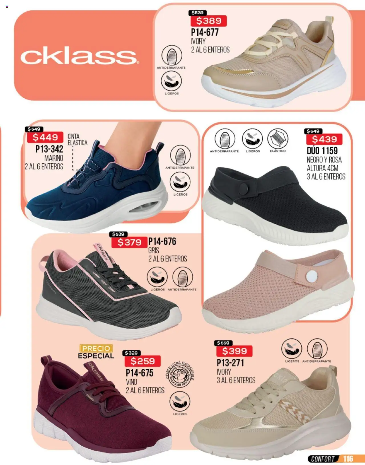 Nuevas ofertas de Cklass válidas en toda la República Mexicana desde el 23.06.2025. ¡Encuentra las mejores ofertas en Cklass catálogo Rebajas Sobre Calzado! | Página: 117 | Productos: Cinta, Vino