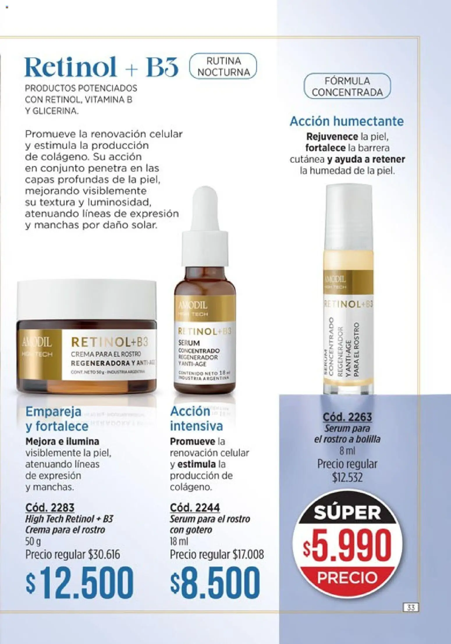 Amodil - Campaña 8 │ válido desde el 08.04.2026 | Página: 33 | Productos: Conjunto, Serum, Crema