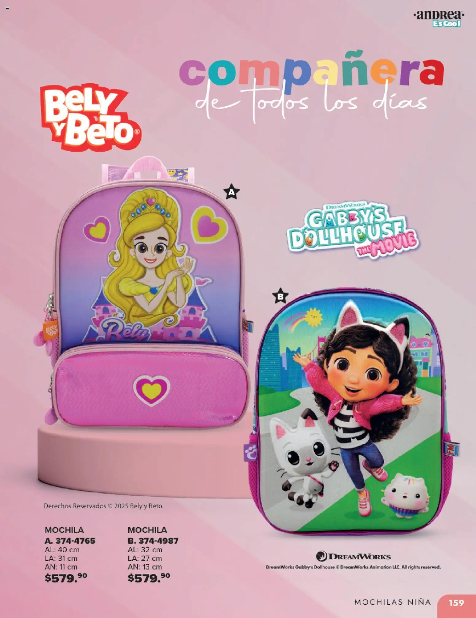 Nuevas ofertas de Andrea válidas en toda la República Mexicana desde el 25.05.2025. ¡Encuentra las mejores ofertas en Andrea catálogo Colegial ! | Página: 159 | Productos: Mochila