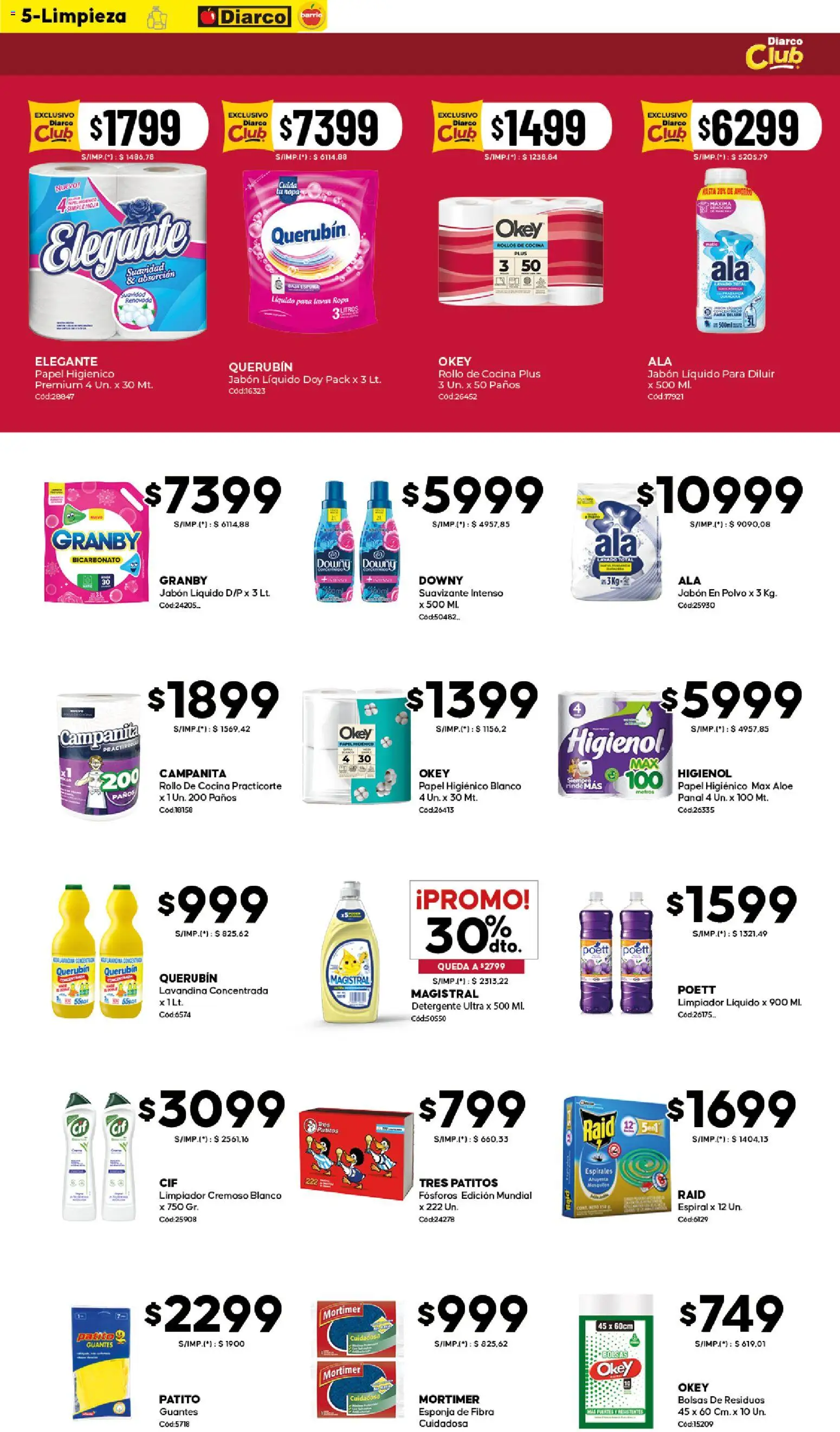 Diarco ofertas BARRIO │ válido desde el 16.03.2026 | Página: 5 | Productos: Jabón líquido, Detergente, Ropa, Guantes