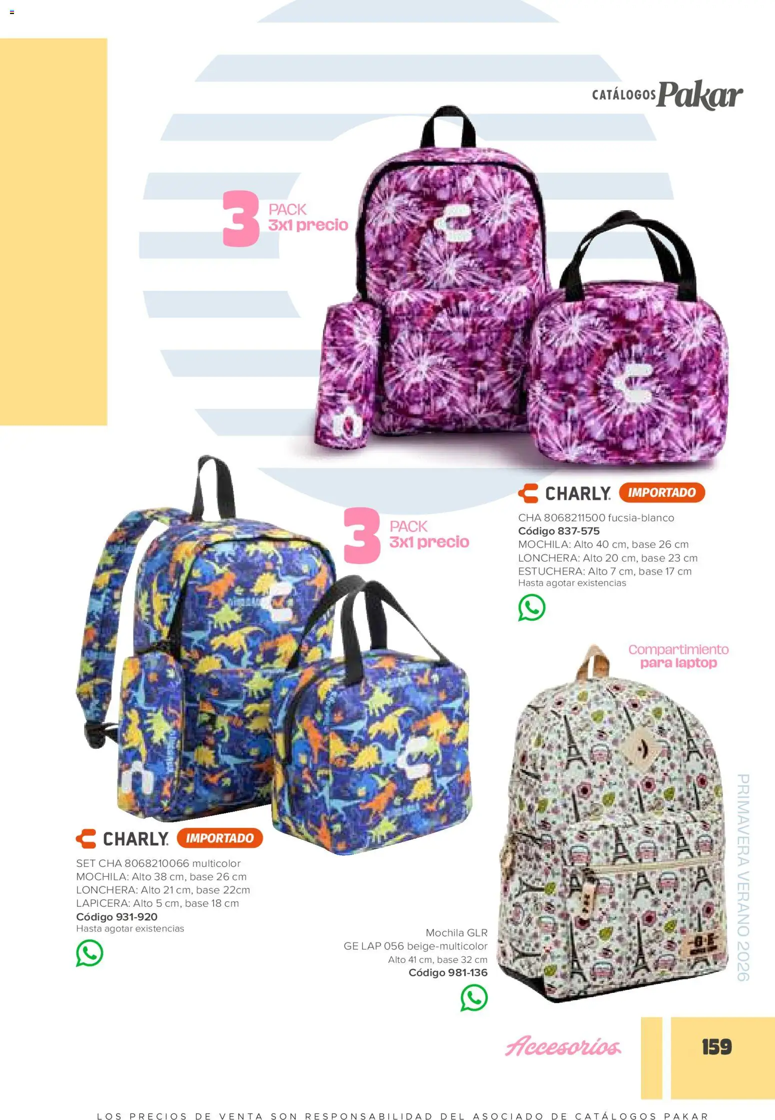 Nuevas ofertas de SC Pakar válidas en toda la República Mexicana desde el 30.01.2026. ¡Encuentra las mejores ofertas en SC Pakar catálogo Ropa! | Página: 159 | Productos: Mochila