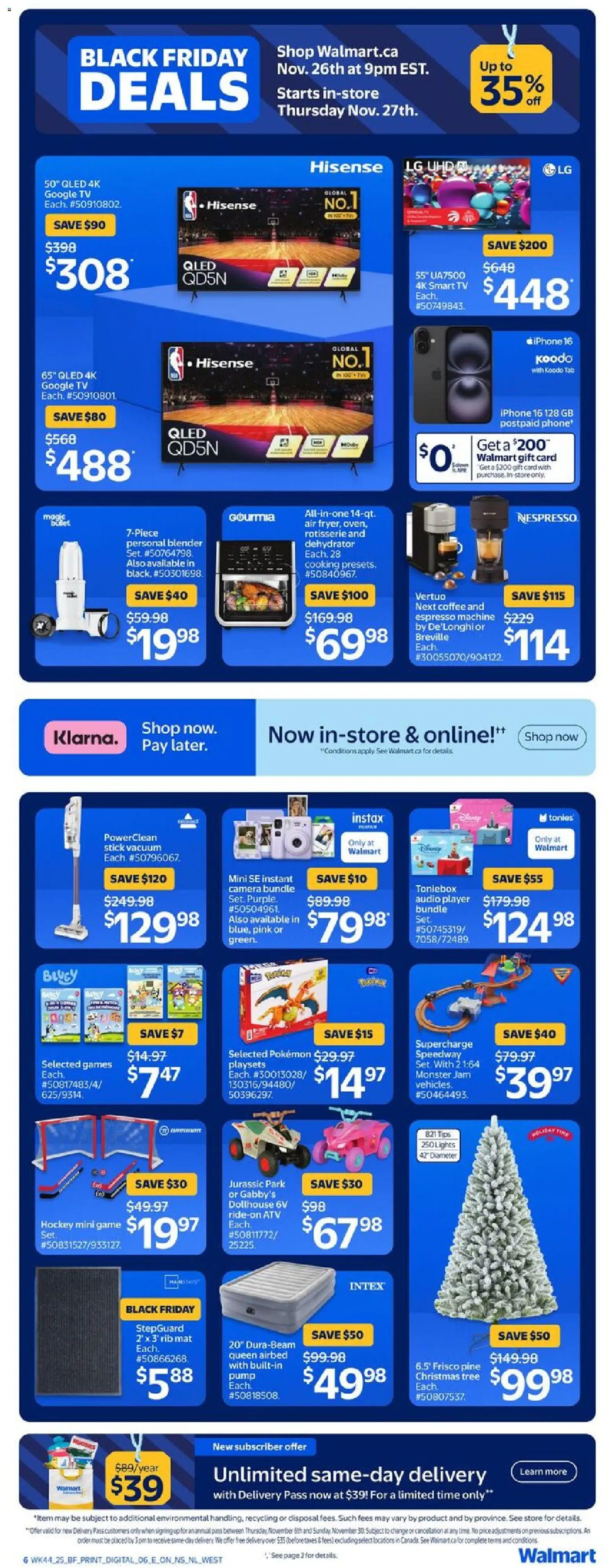 Walmart flyer valid from 27.11.2025 | Page: 15 | Products: Tv, Audio, Player, Game