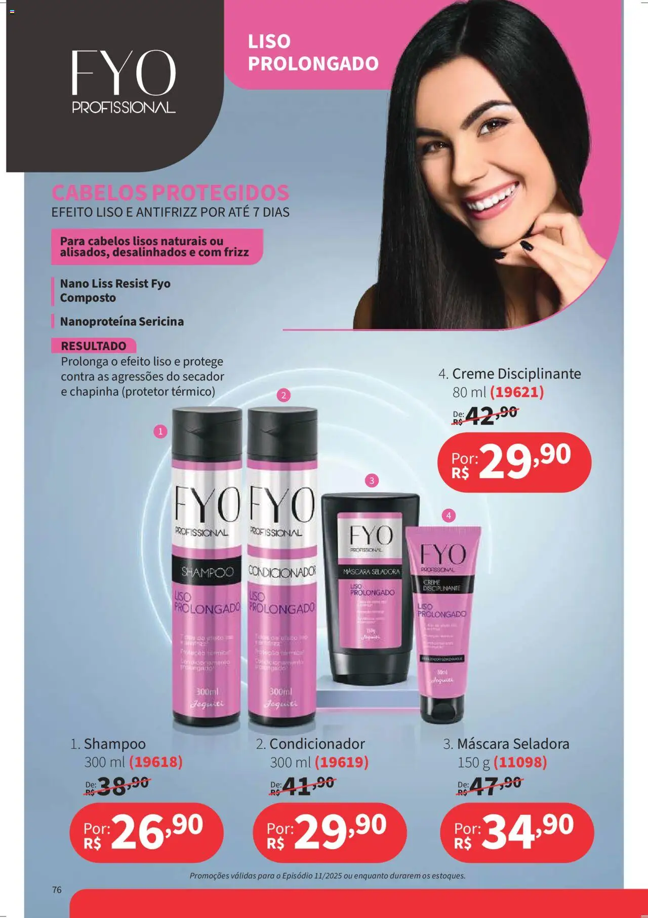 Jequiti Folheto - válido de 01.08.2025 | Página: 76 | Produtos: Shampoo, Chapinha, Condicionador, Creme
