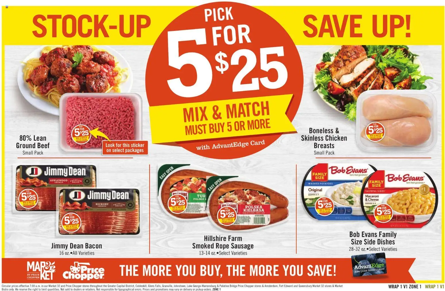 Price Chopper Weekly Ad - valid from 11.01.2026 | Page: 13 | Products: Cheese, Beef, Potatoes, Sausage