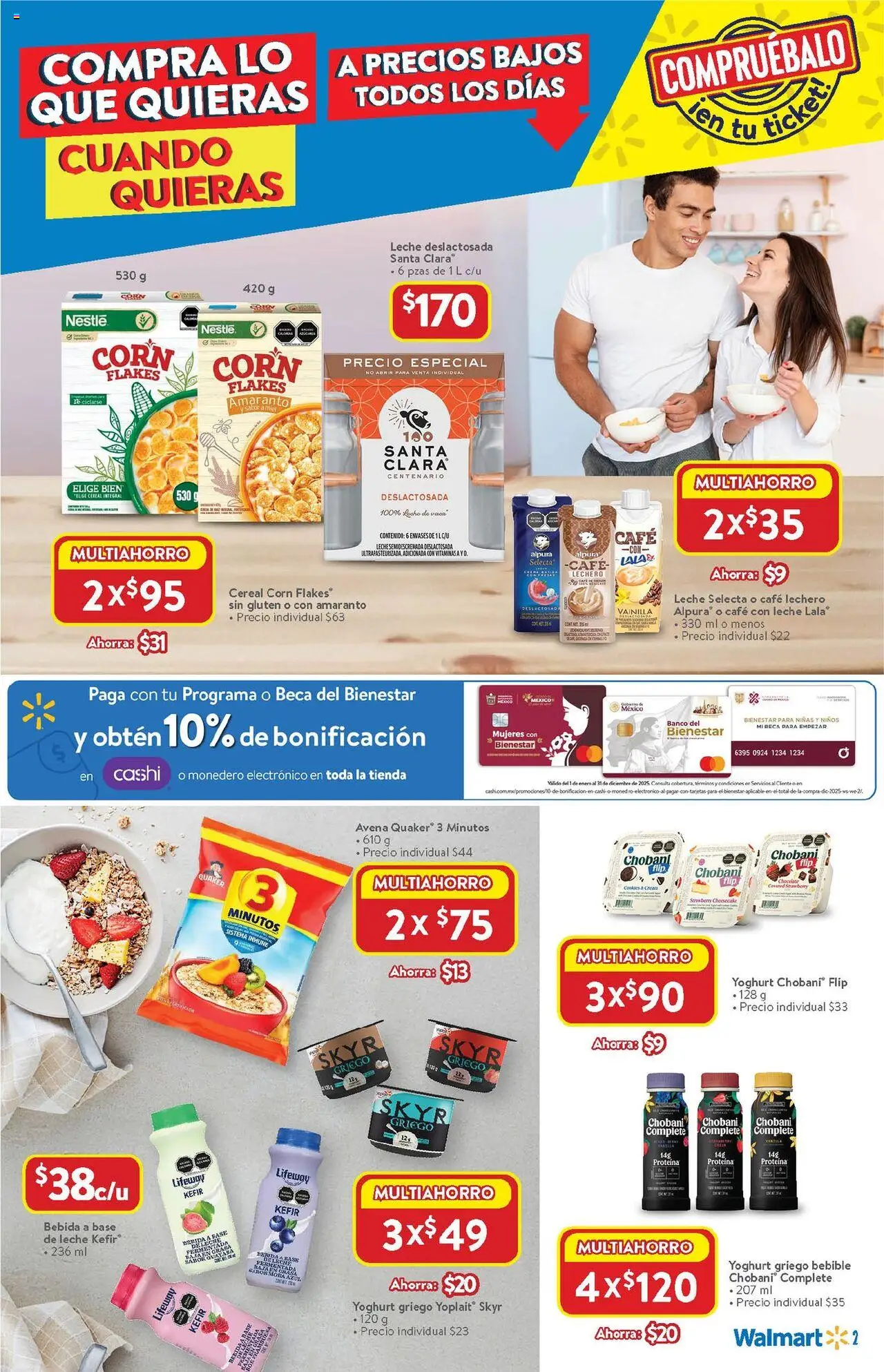 Nuevas ofertas de Walmart válidas en toda la República Mexicana desde el 14.08.2025. ¡Encuentra las mejores ofertas en Walmart - Folleto! | Página: 2 | Productos: Avena, Monedero, Leche, Banco