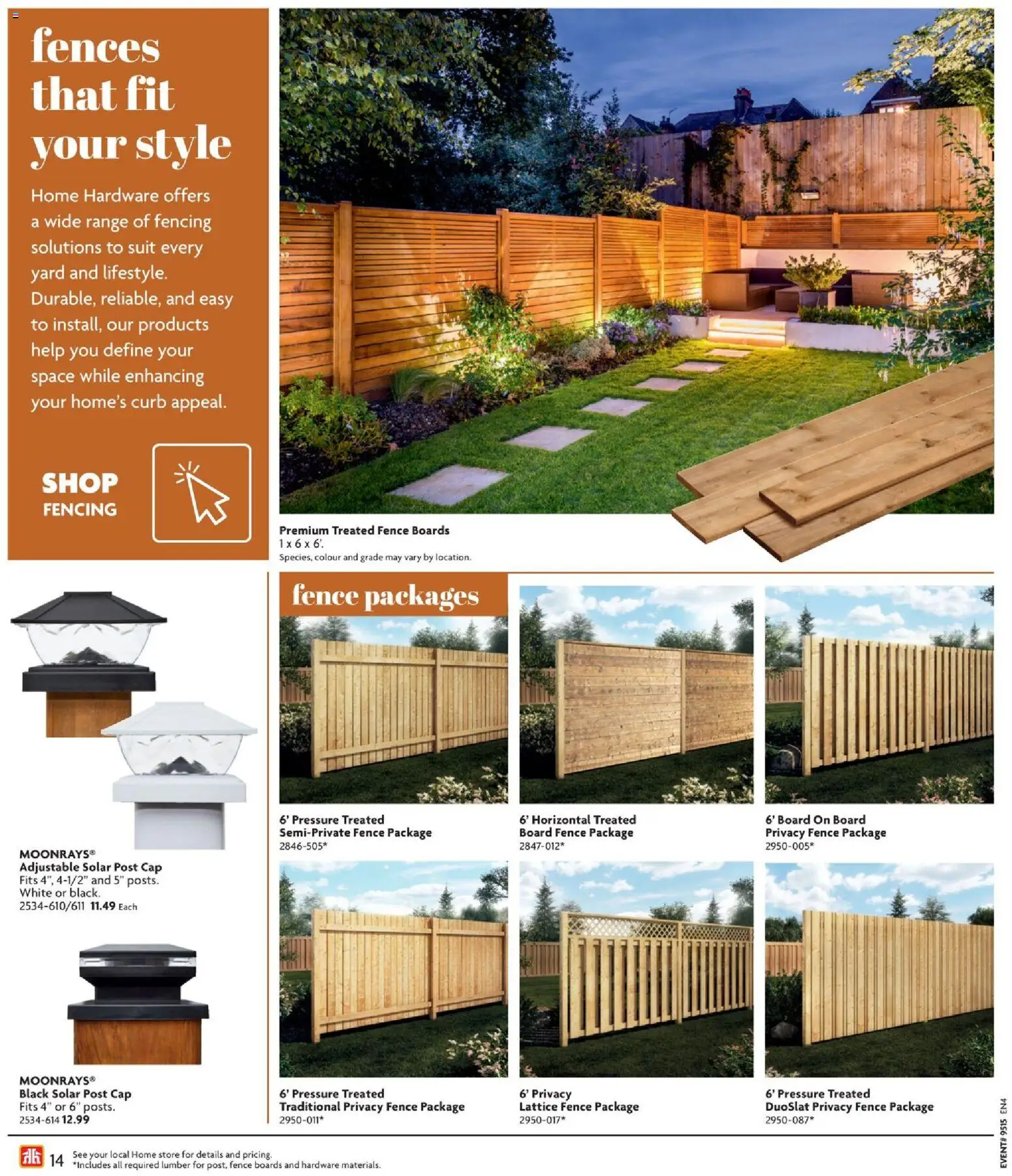 Home Hardware flyer valid from 09.04.2026 | Page: 14 | Products: Cap, Suit