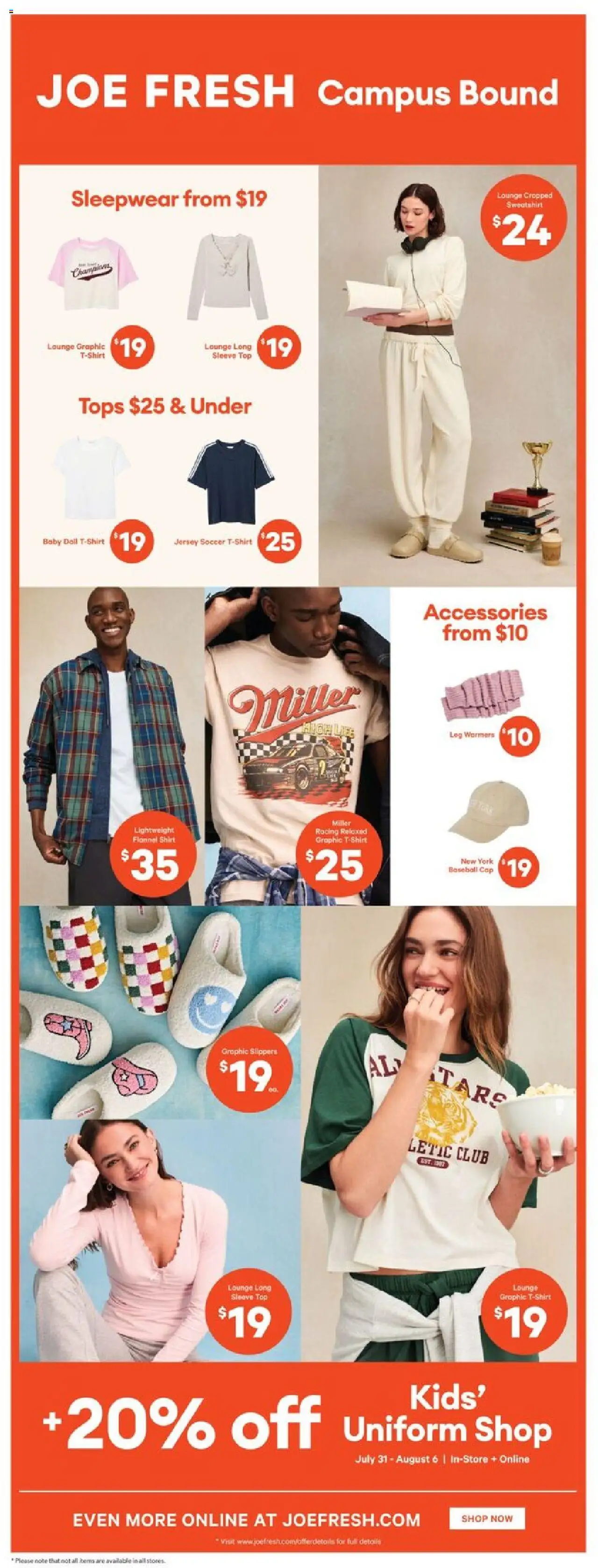 Real Canadian Superstore flyer valid from 31.07.2025 | Page: 30 | Products: Slippers, Cap, Shirt, Tshirt