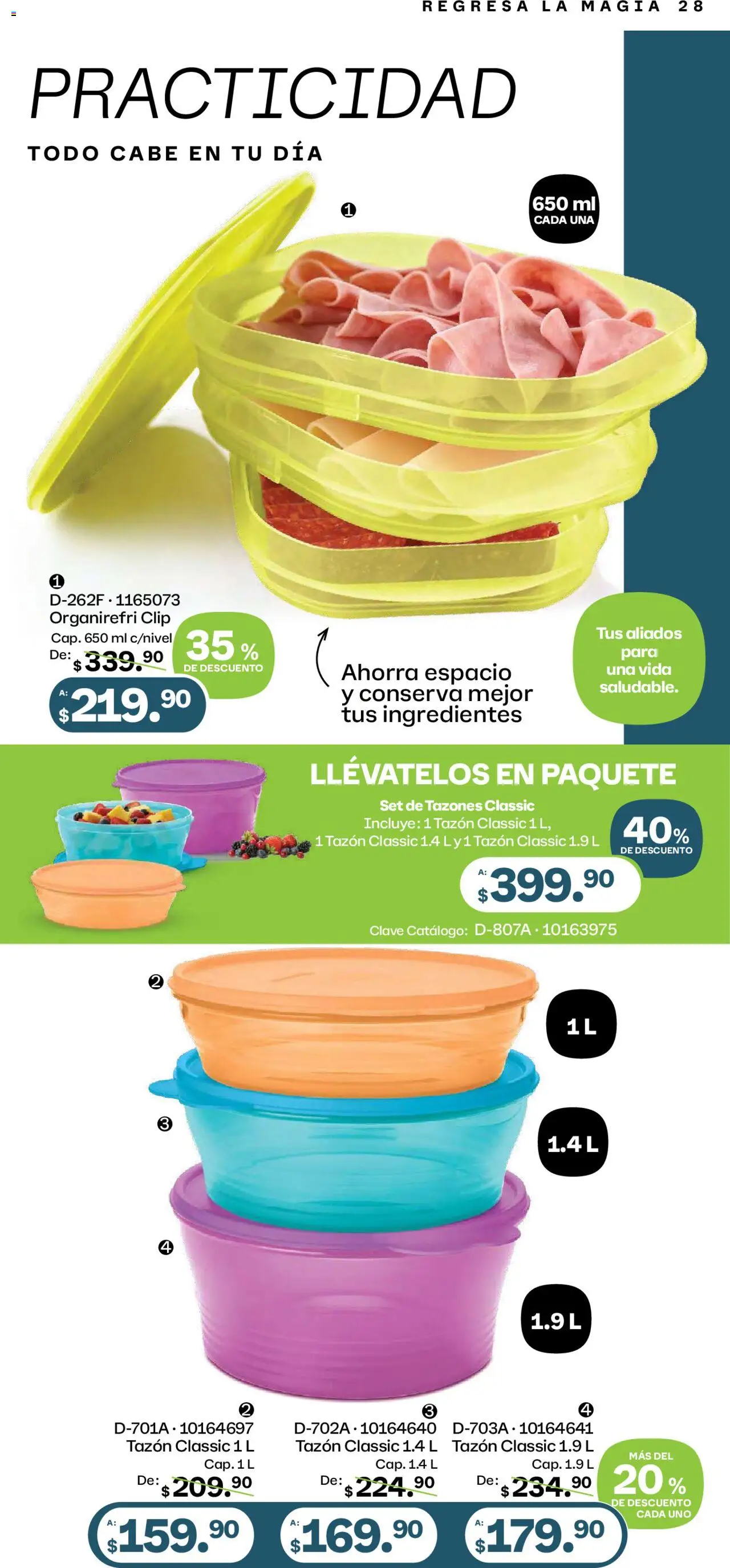 Nuevas ofertas de Tupperware válidas en toda la República Mexicana desde el 08.09.2025. ¡Encuentra las mejores ofertas en Tupperware - Catálogo! | Página: 28