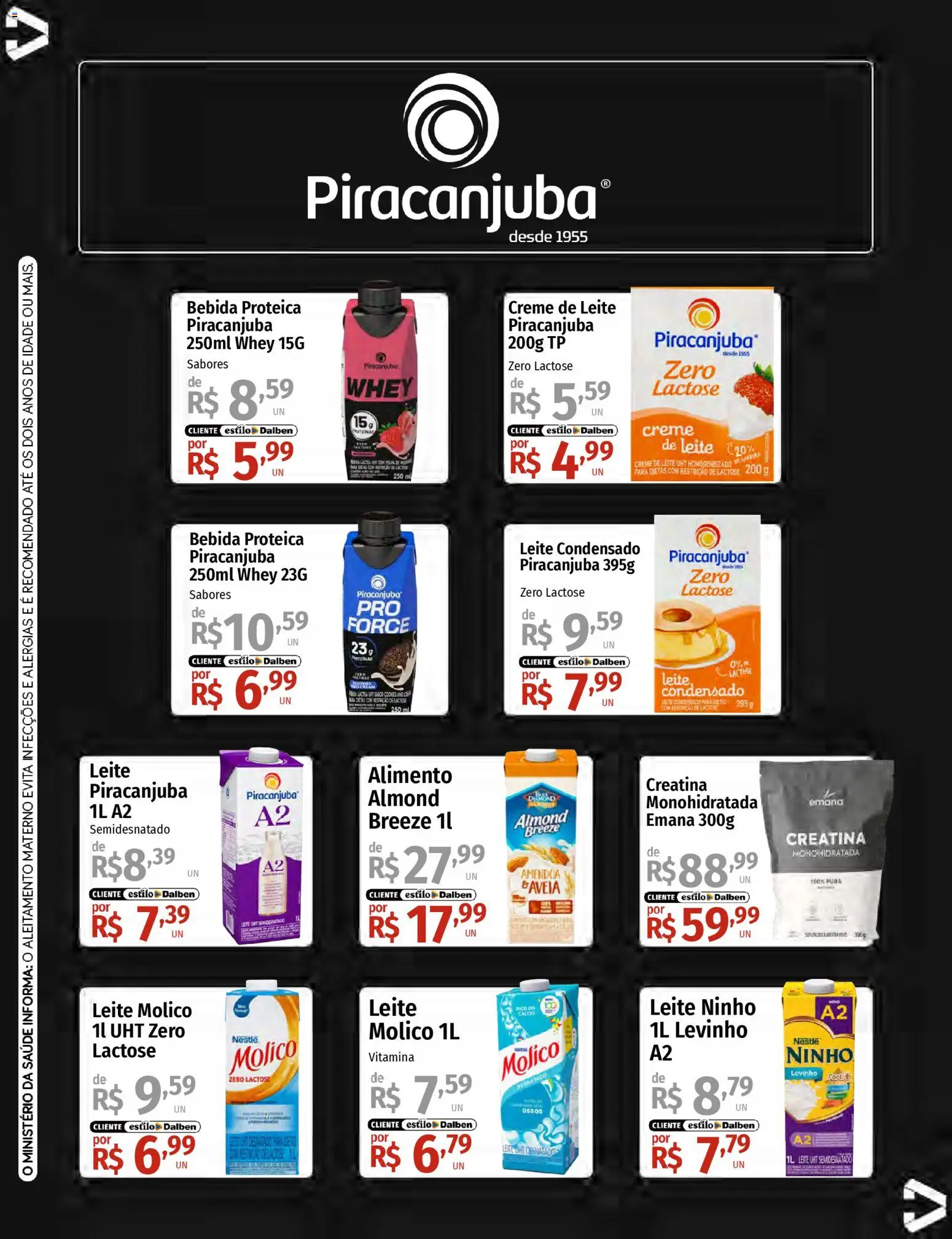 Supermercado Dalben Folheto - válido de 13.11.2025 | Página: 6 | Produtos: Creatina, Leite, Creme, Leite condensado