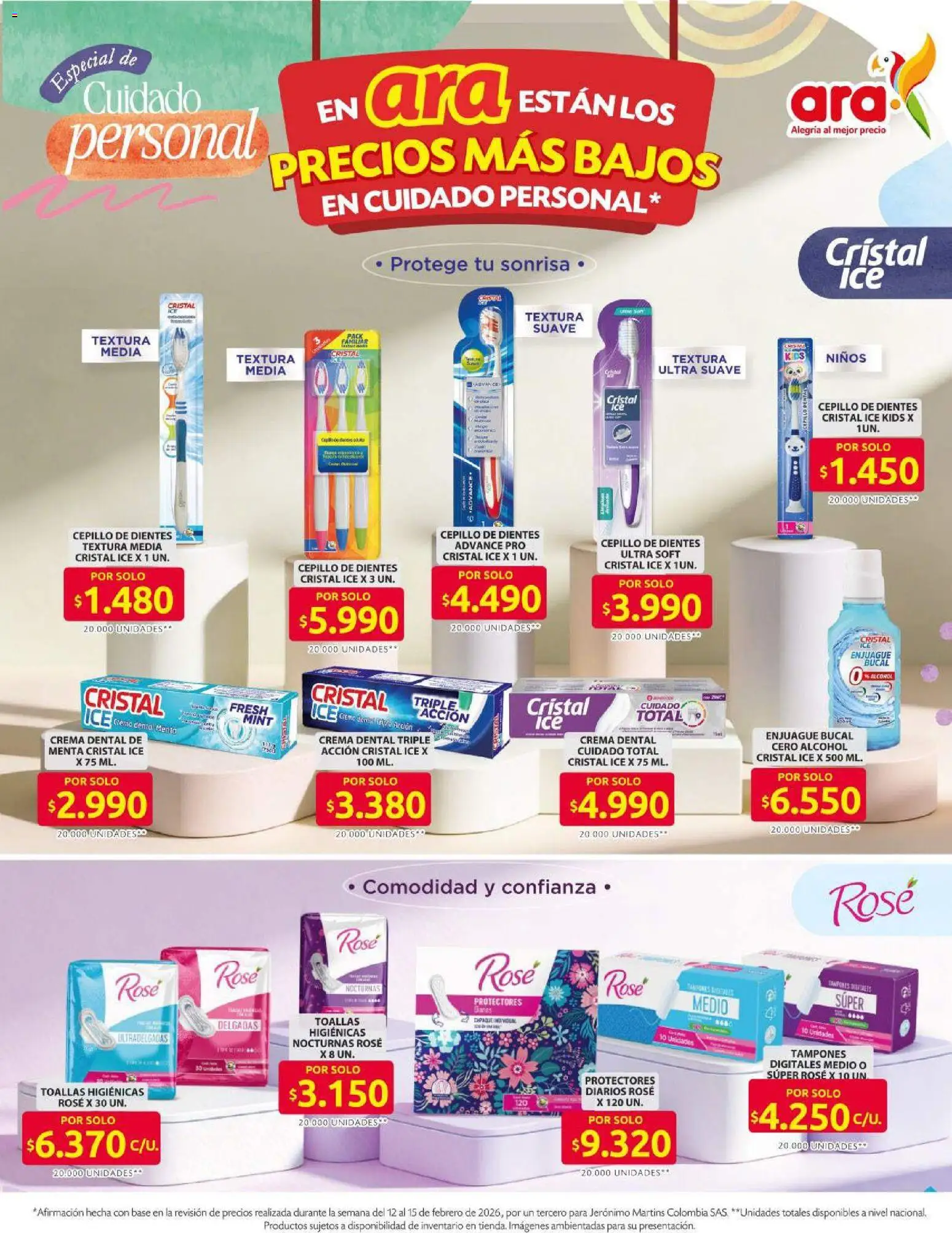 Ara revista - valida desde el 26.02.2026 | Página: 8 | Productos: Tampones, Cepillo, Enjuague bucal, Crema dental