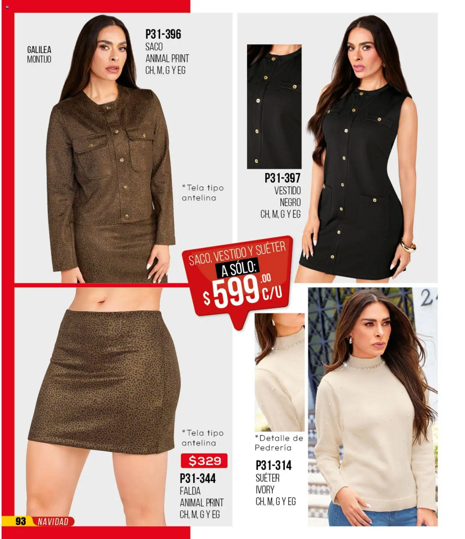 Nuevas ofertas de Cklass válidas en toda la República Mexicana desde el 30.11.2025. ¡Encuentra las mejores ofertas en Cklass catálogo Rebajas Navideñas Ropa! | Página: 94 | Productos: Suéter, Vestido, Falda