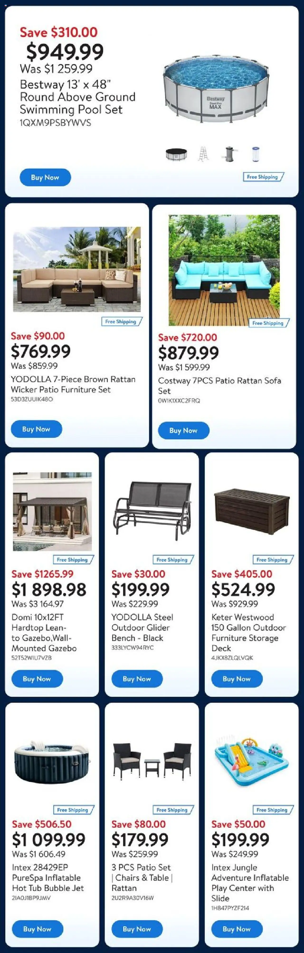 Walmart flyer valid from 12.06.2025 | Page: 9 | Products: Sofa, Table