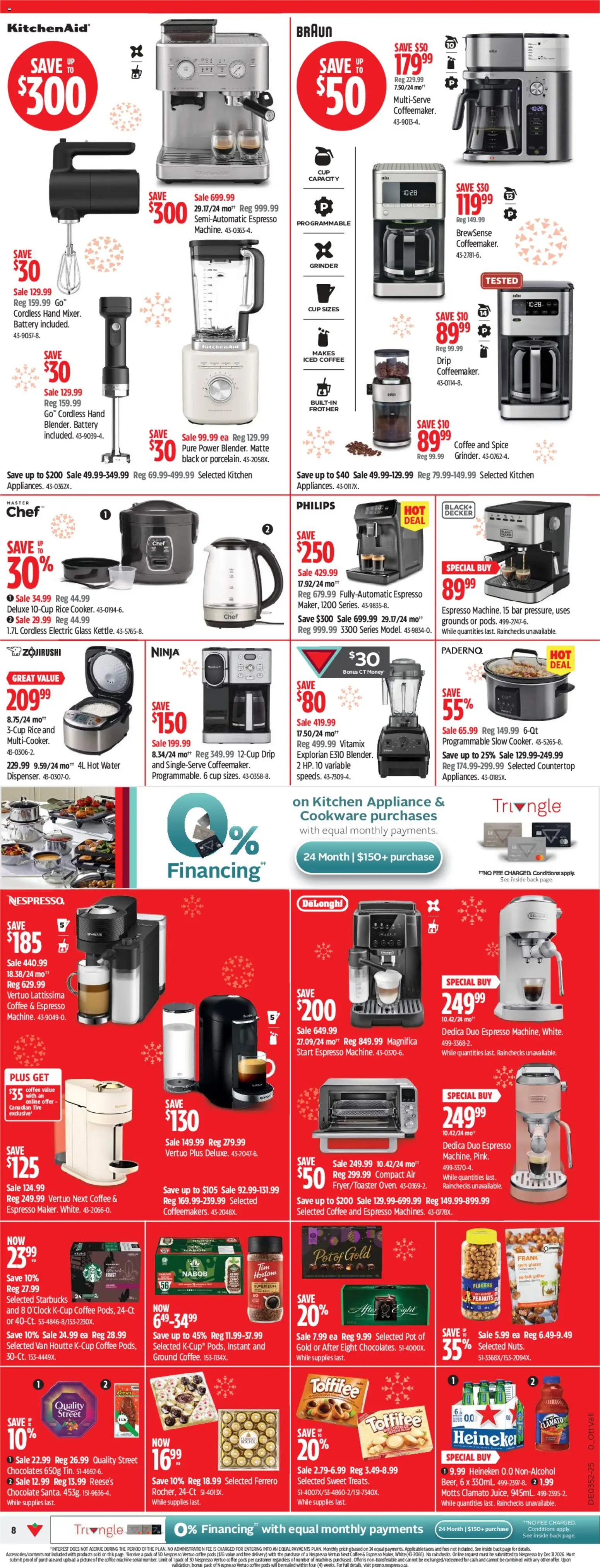 Canadian Tire flyer valid from 18.12.2025 | Page: 12 | Products: Rice, Grinder, Coffee, Chocolate
