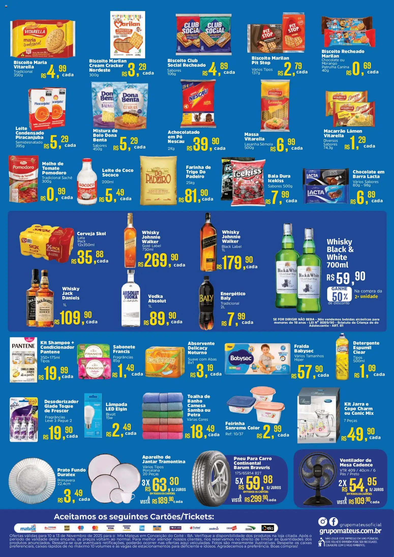 Mateus Folheto - válido de 10.11.2025 | Página: 2 | Produtos: Pó, Chocolate, Carne, Sabonete
