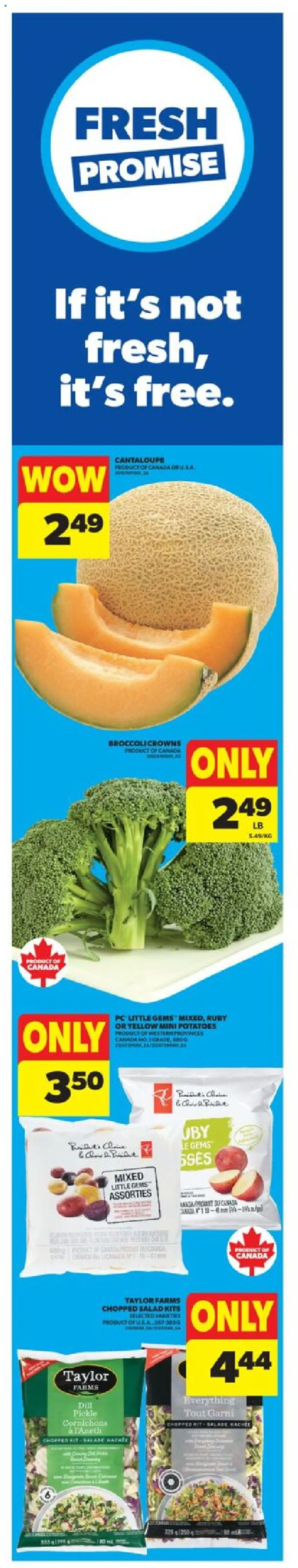 Real Canadian Superstore flyer valid from 04.09.2025 | Page: 1 | Products: Salad, PC, Potatoes