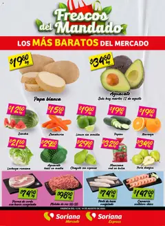 Vista previa de Soriana - Frescos del Mandado Mercado BCS, Son y Sin, nuevo folleto de la tienda, válido en México a partir del 12.08.2025
