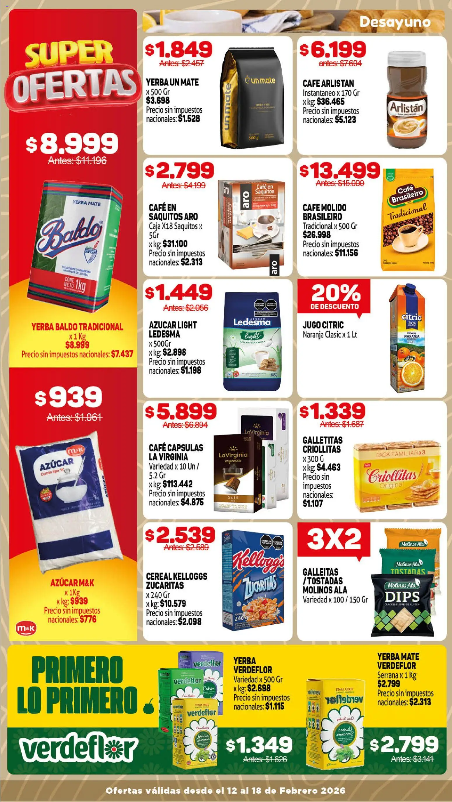 Makro ofertas │ válido desde el 19.09.2026 | Página: 8 | Productos: Mate, Azucar, Yerba, Café