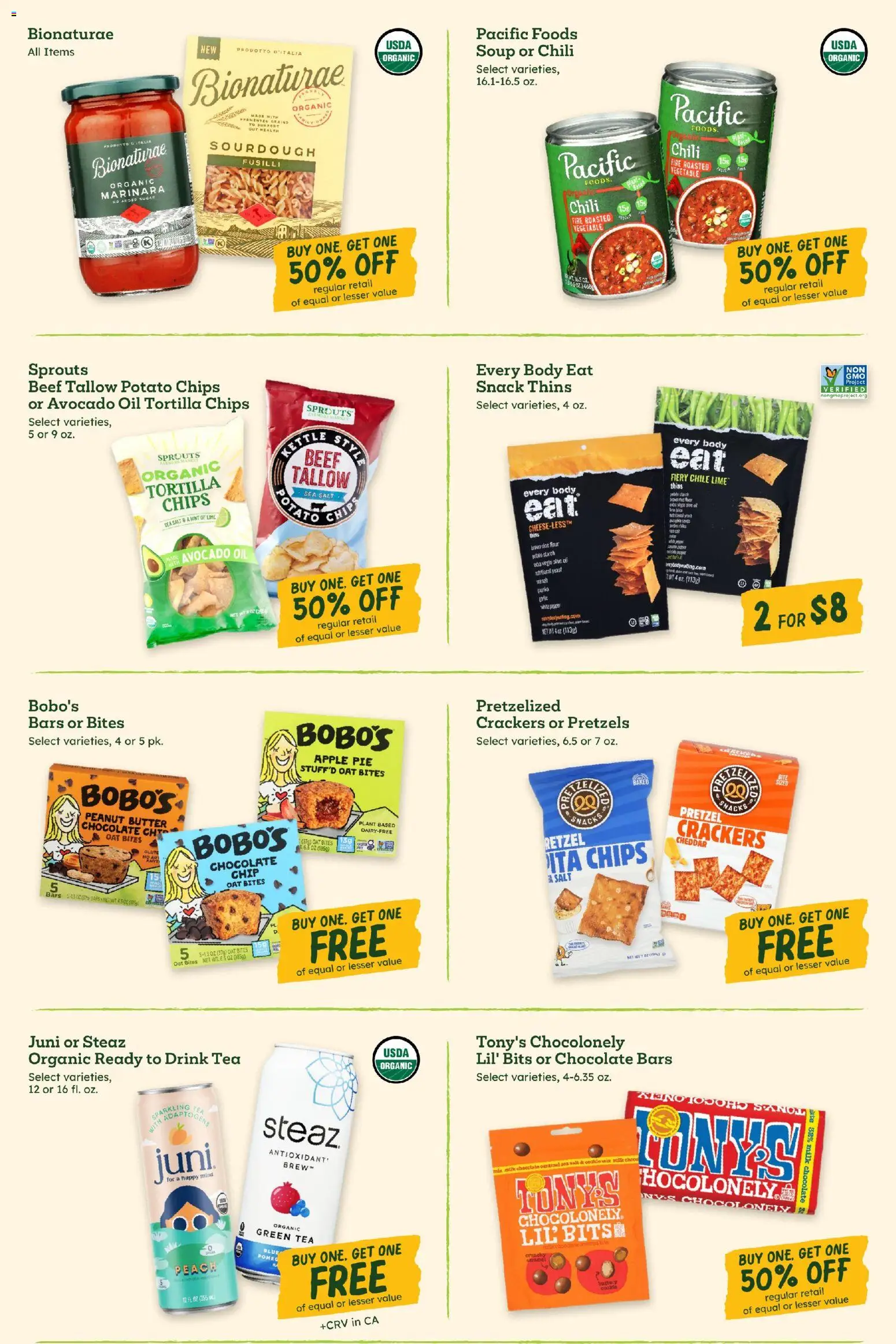 Sprouts Weekly Ad - valid from 18.02.2026 | Page: 9 | Products: Oil, Tea, Apple Pie, Kettle
