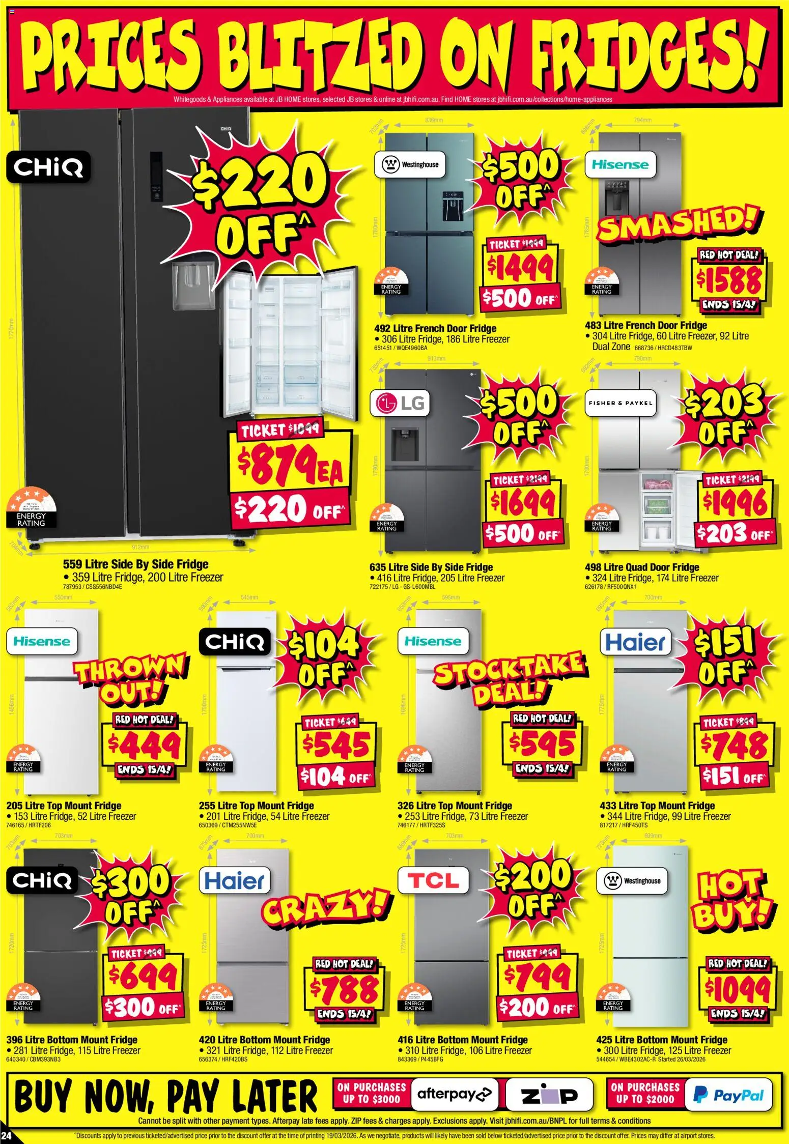 JB Hi-Fi catalogue - valid from 02.04.2026 | Page: 24 | Products: Door, Fridge, Freezer
