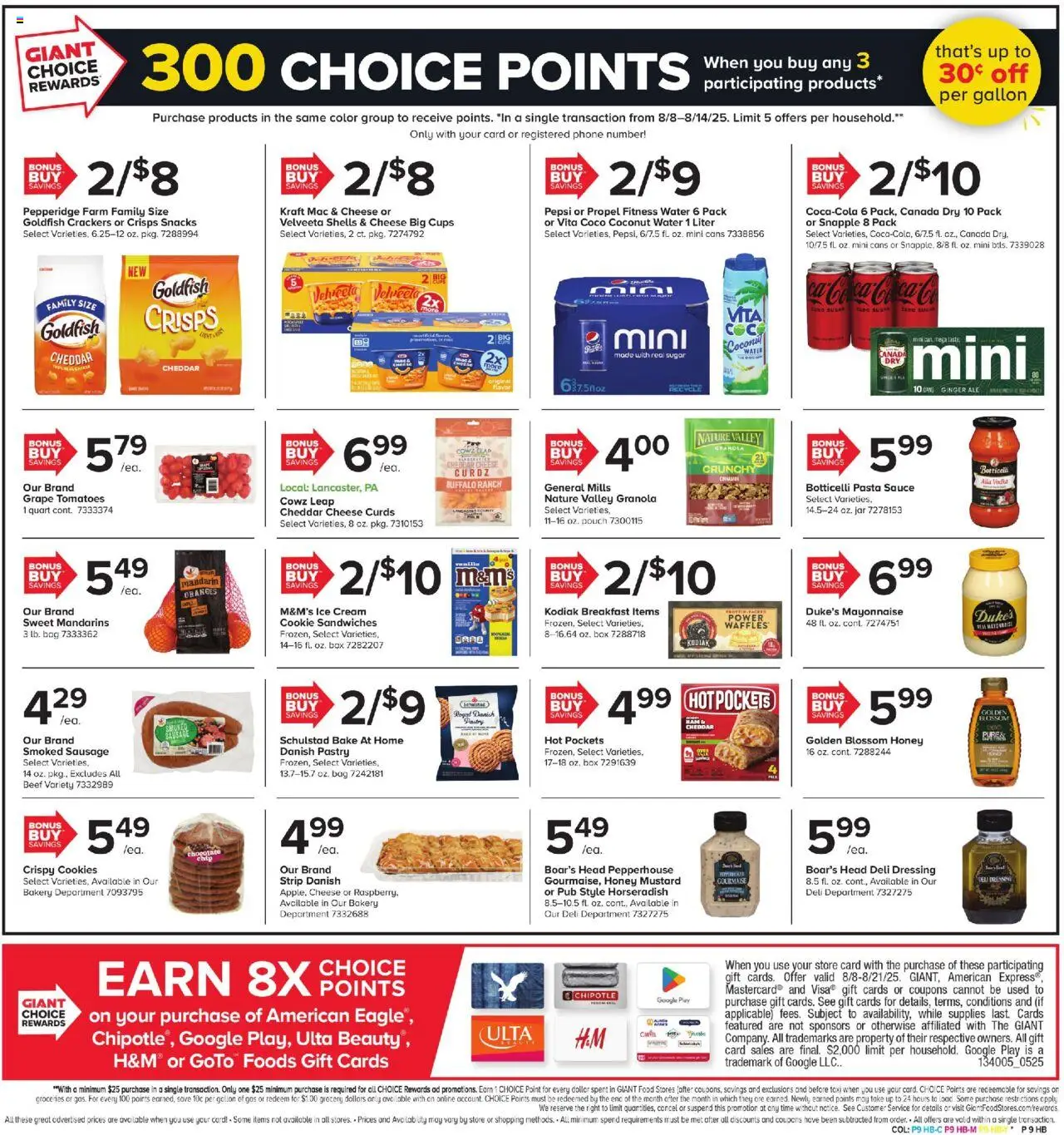 Giant Weekly Ad - valid from 08.08.2025 | Page: 7 | Products: Mandarins, Ginger, Box, Phone