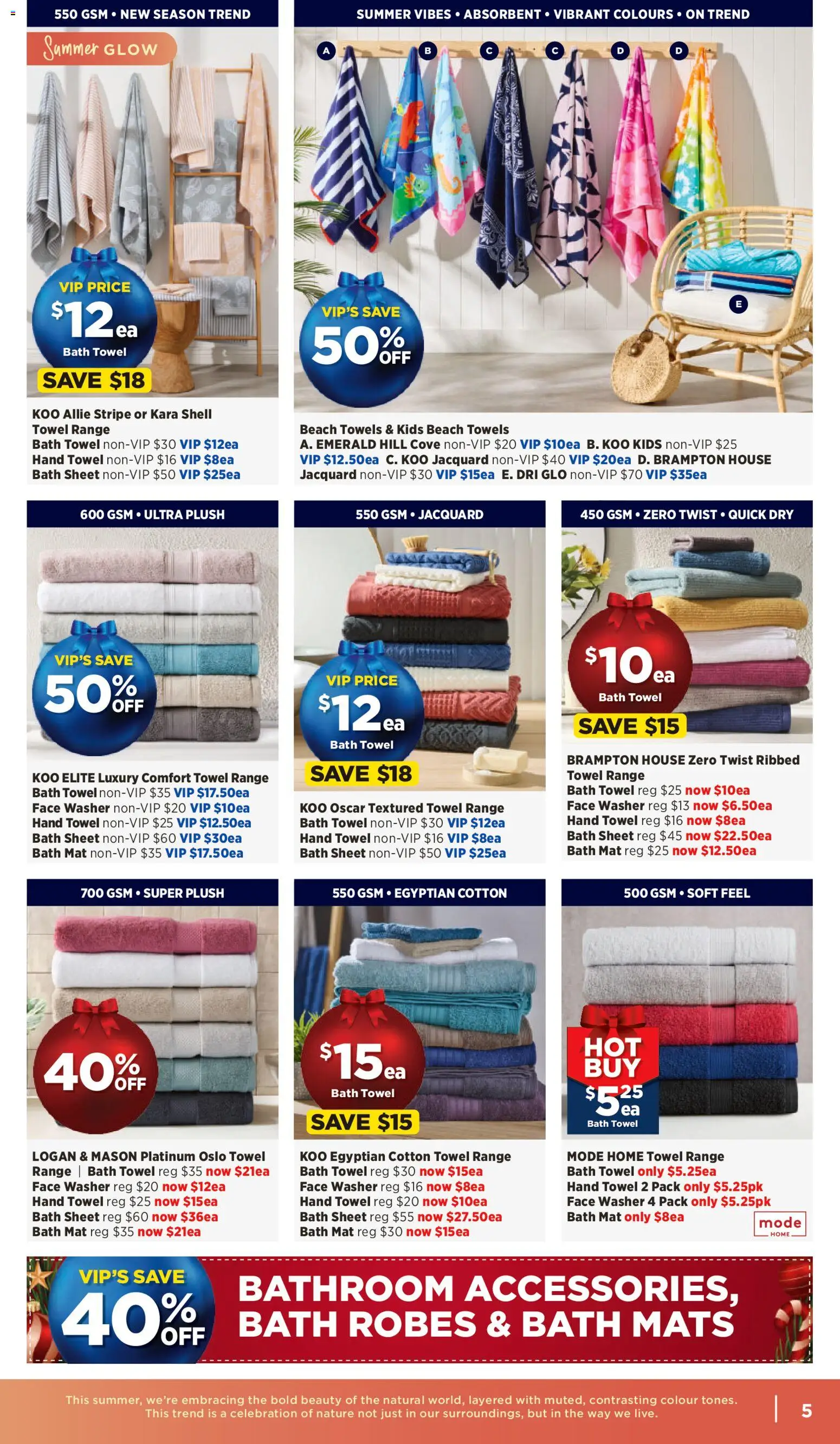 Spotlight catalogue - valid from 03.12.2025 | Page: 5 | Products: Emerald, Towels, Washer, Bathroom