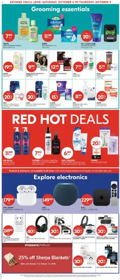 Preview of Shoppers weekly flyer / circulaire from shop Shoppers valid from 04.10.2025 | Page: 9 | Products: Audio, Shampoo, Soap, Body wash
