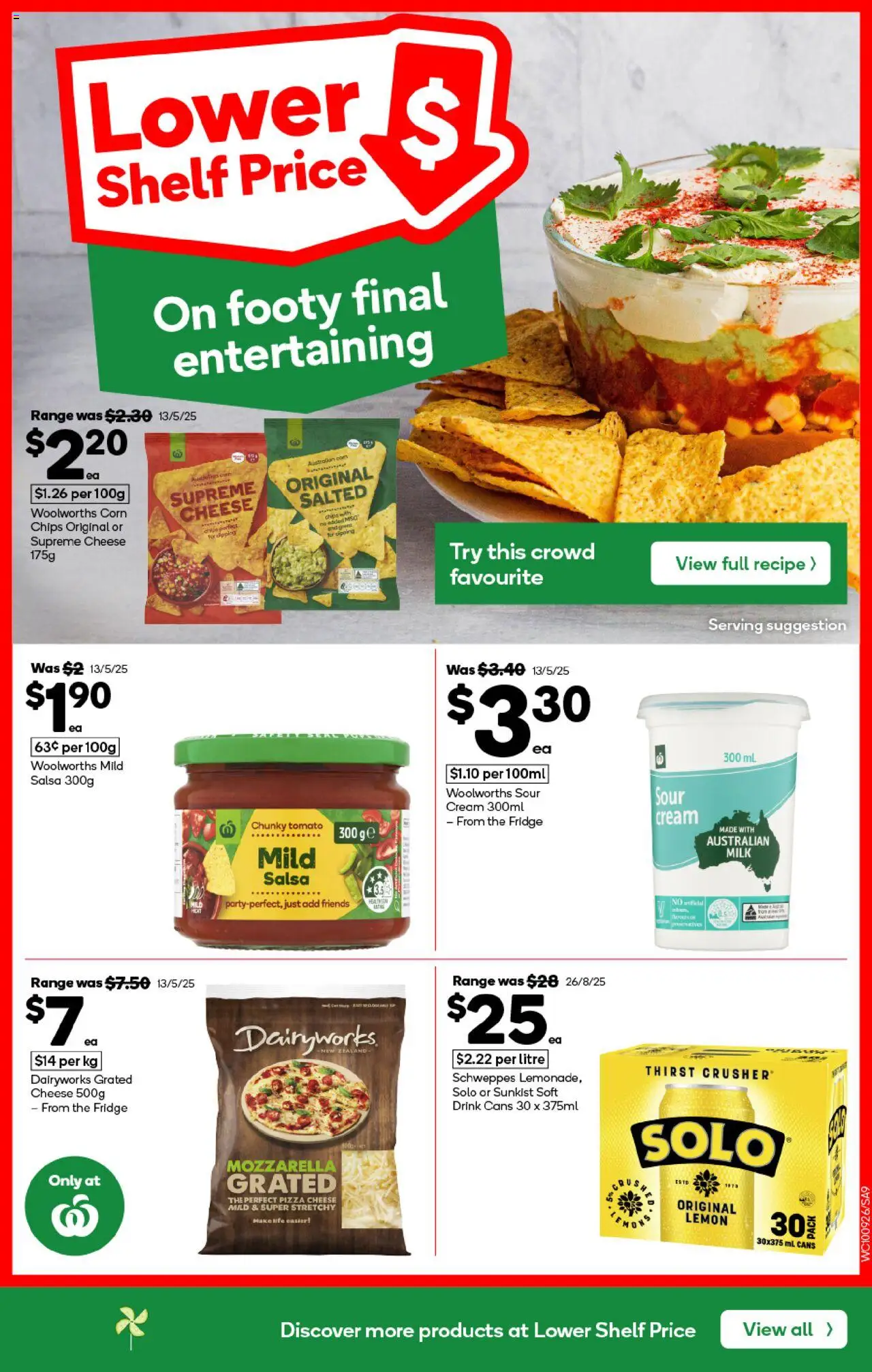Woolworths catalogue - valid from 10.09.2025 | Page: 9 | Products: Cream, Salsa, Lemon, Fridge