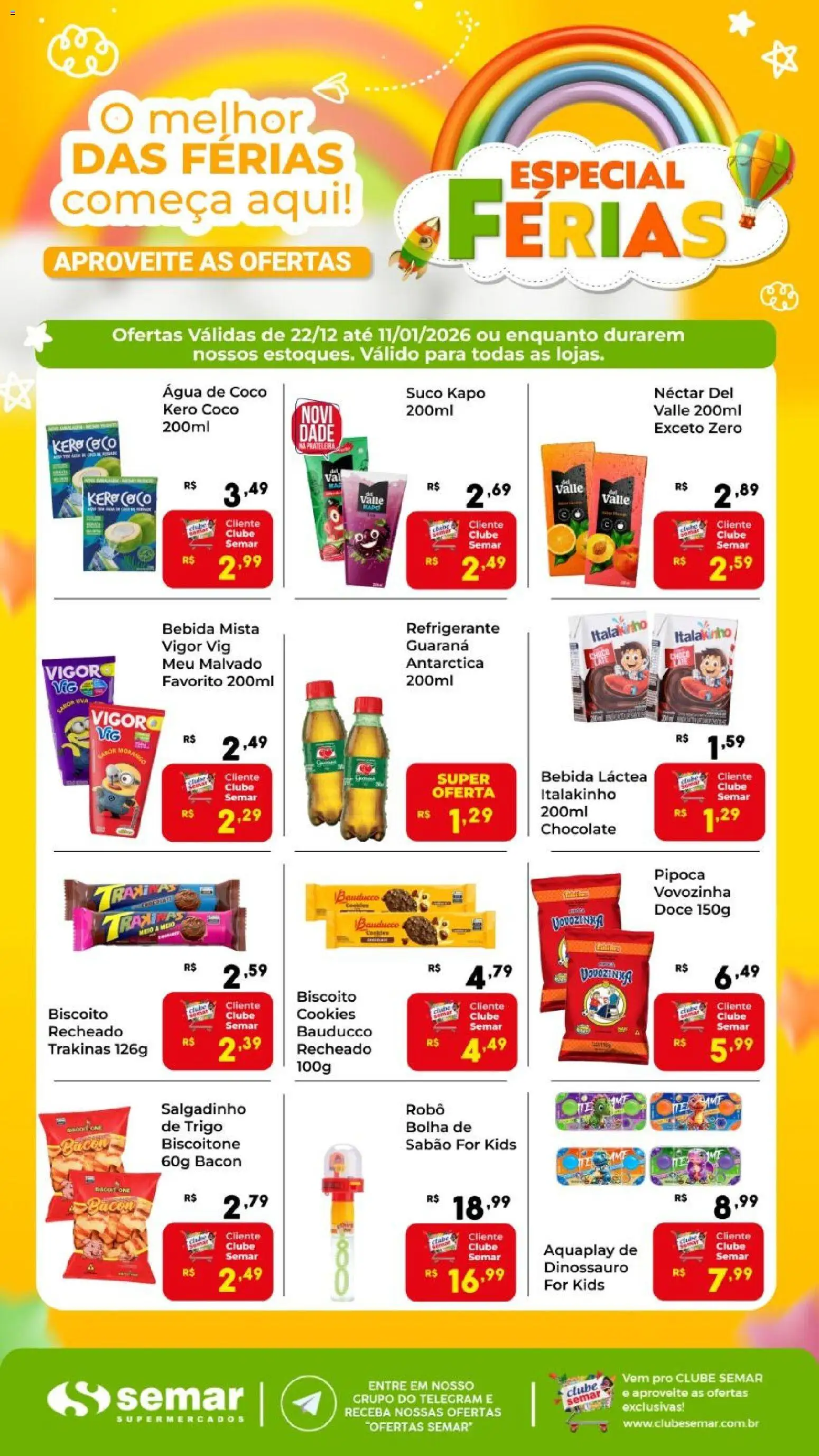 Semar Supermercado Folheto - válido de 22.12.2025 | Página: 1 | Produtos: Coco, Guaraná, Chocolate, Refrigerante