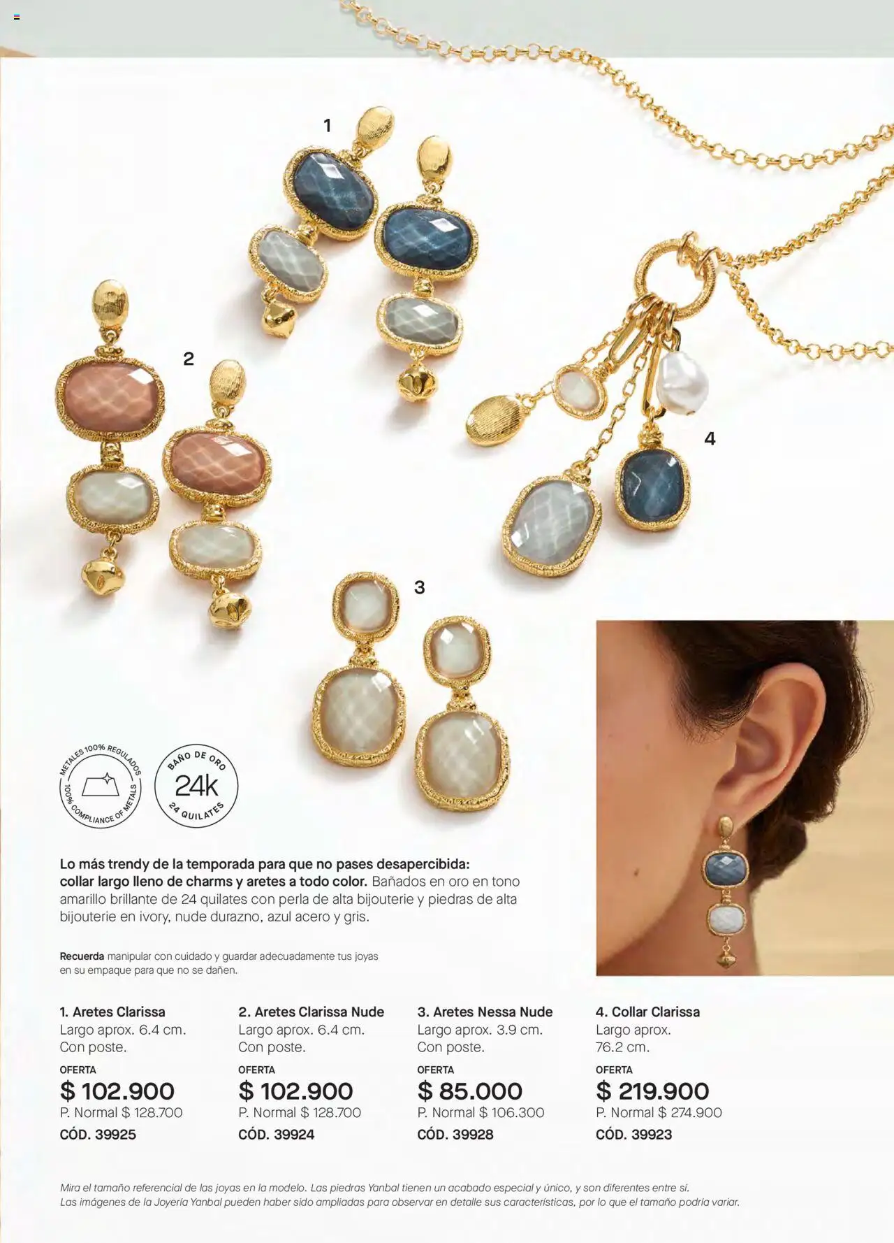 Yanbal revista - valida desde el 24.05.2025 | Página: 105 | Productos: Aretes, Baño, Collar