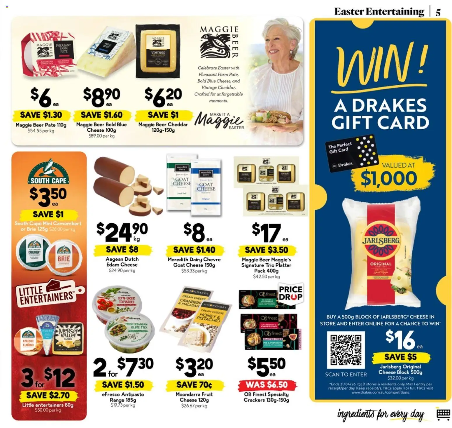 Drakes catalogue - valid from 25.03.2026 | Page: 5 | Products: Crackers, Dairy, Honey, Cream