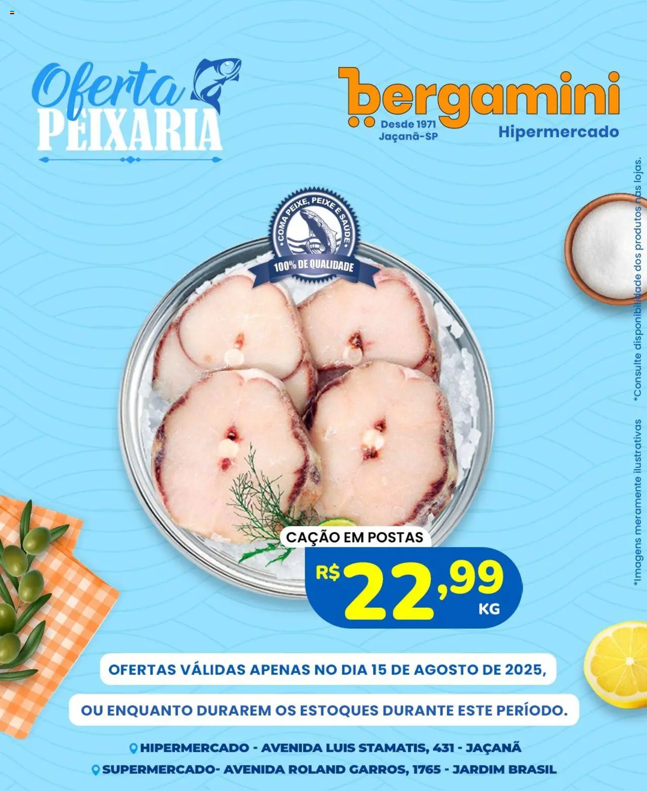 Supermercado Bergamini Folheto - válido de 15.08.2025 | Página: 2 | Produtos: Peixe